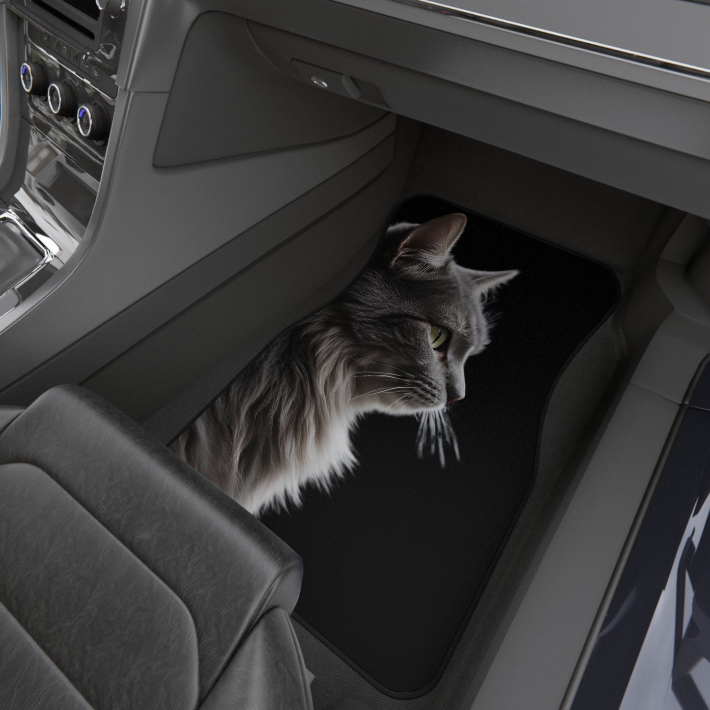 Elegant Cat Car Mats - Set of 4 | Premium Automotive Accessories for Cat Lovers