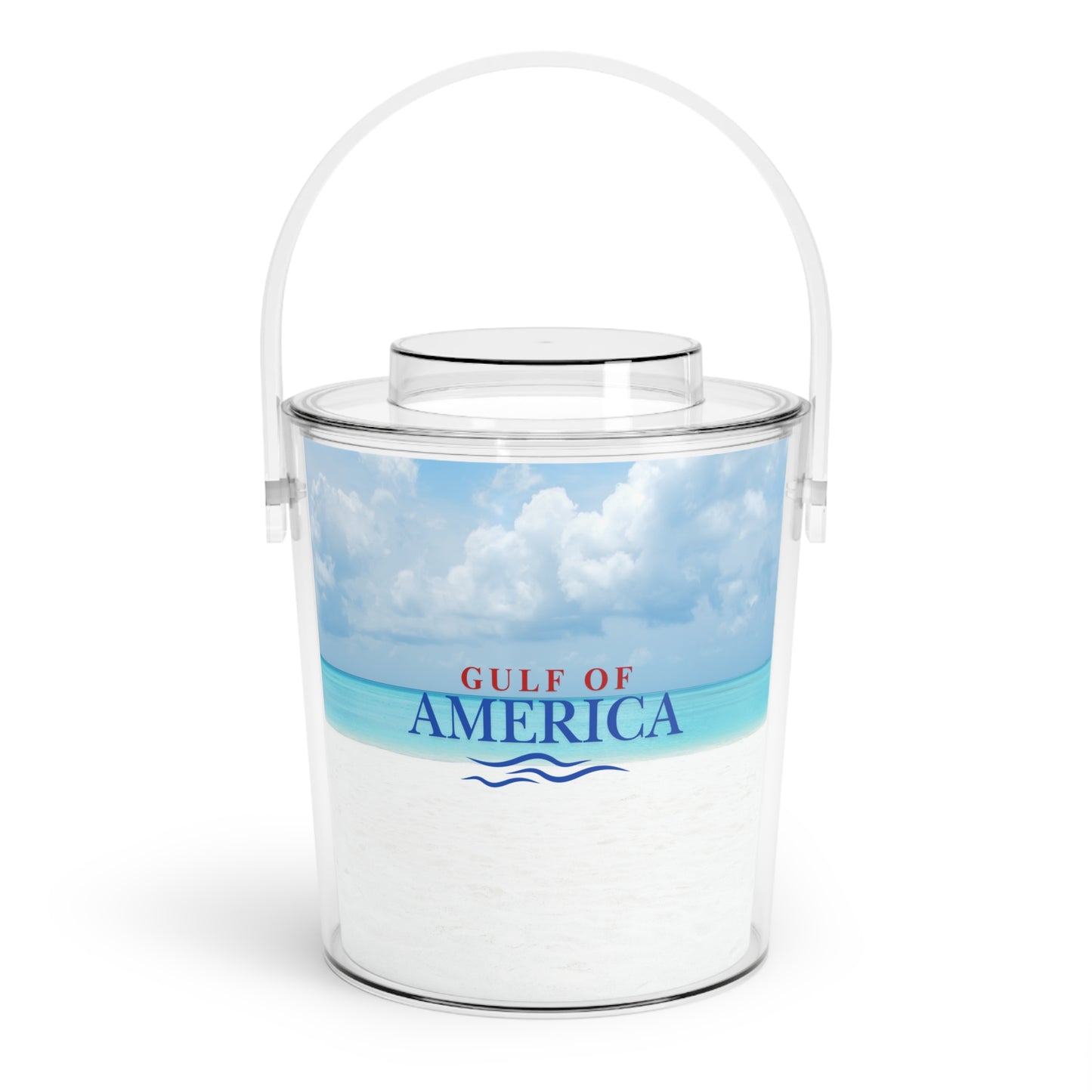 Gulf of America Ice Bucket with Tongs – Ideal for Summer Parties and Beach Gatherings