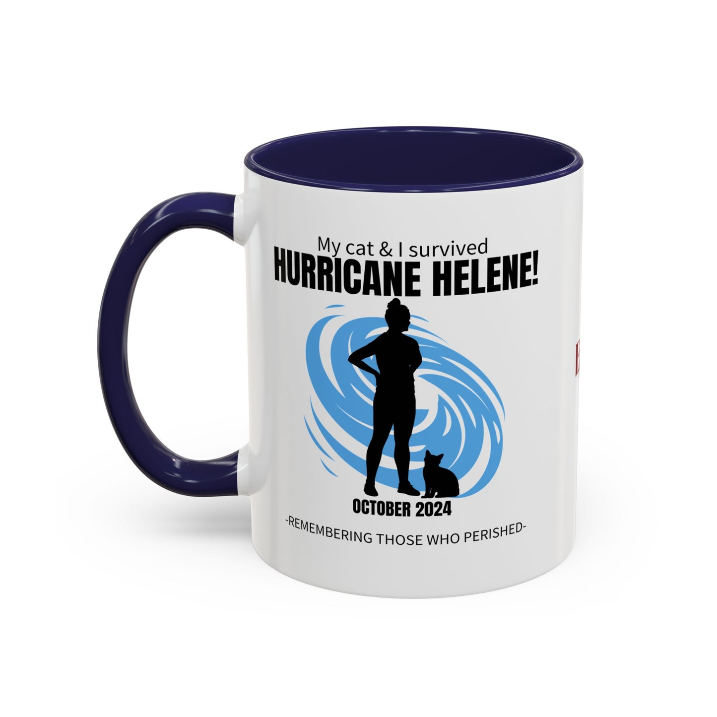 Hurricane Helene Survivor Accent Coffee Mug (11, 15oz)