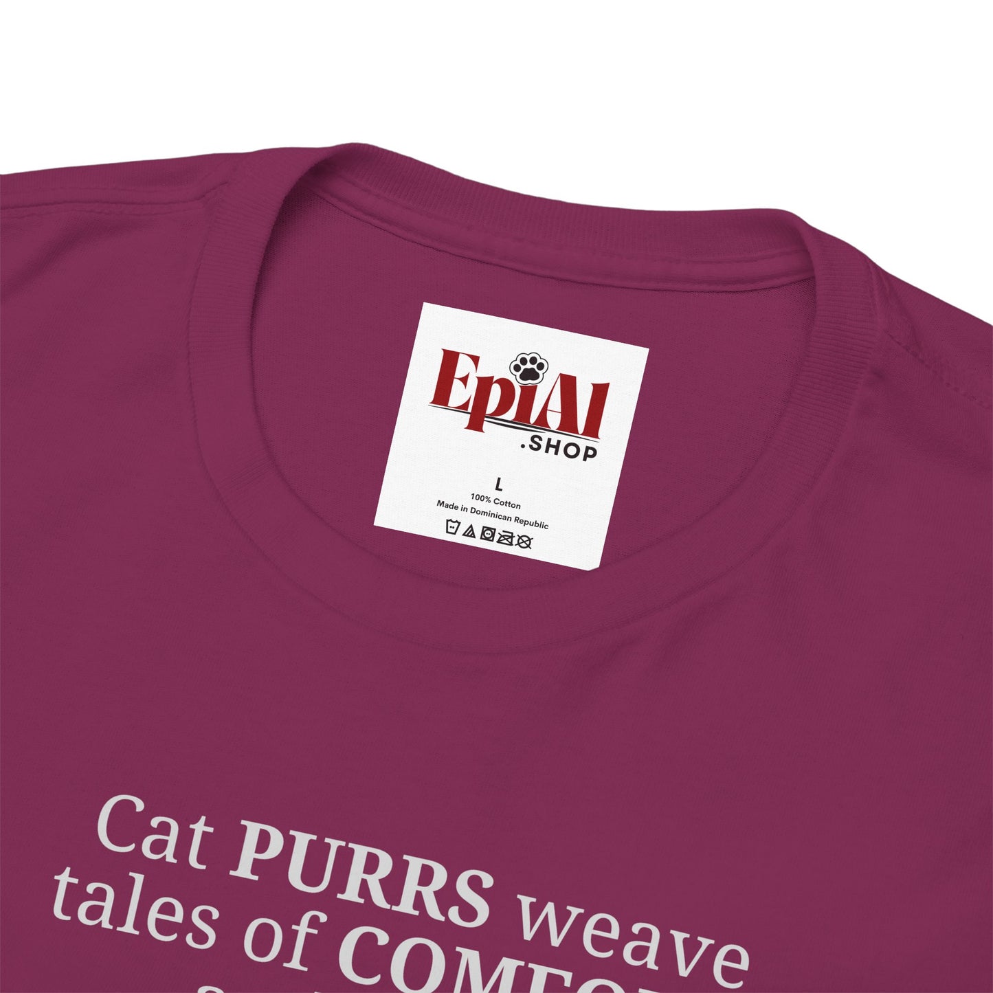 Cat Purrs Unisex Heavy Cotton Tee