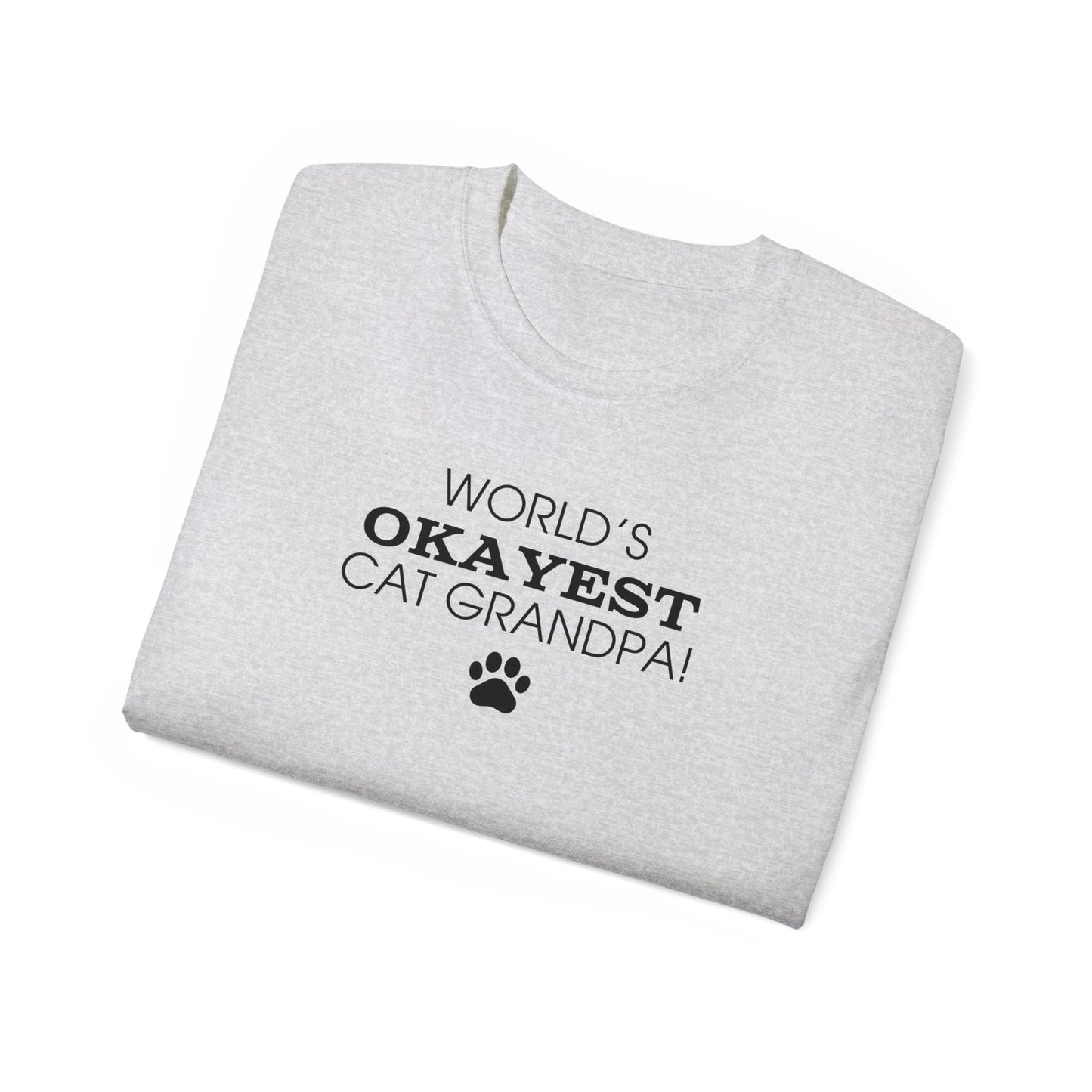 World's Okayest Cat Grandpa Ultra Cotton Tee - T - Shirt - Epileptic Al’s Shop