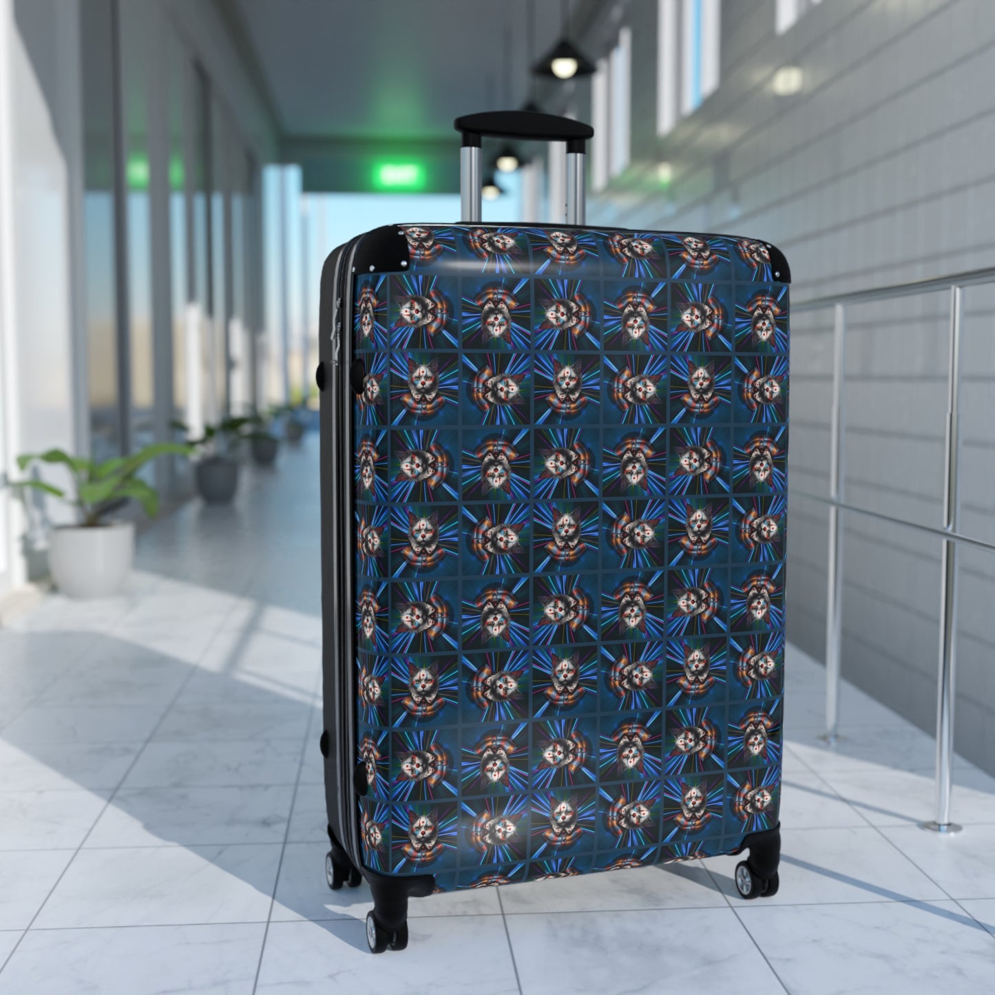 Vibrant Travel Suitcase with Bold Design