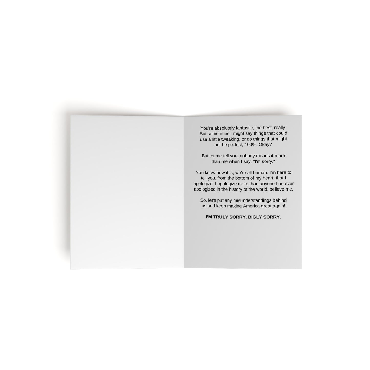 Donald Trump I'm Sorry Greeting Cards (8, 16, and 24 pcs)