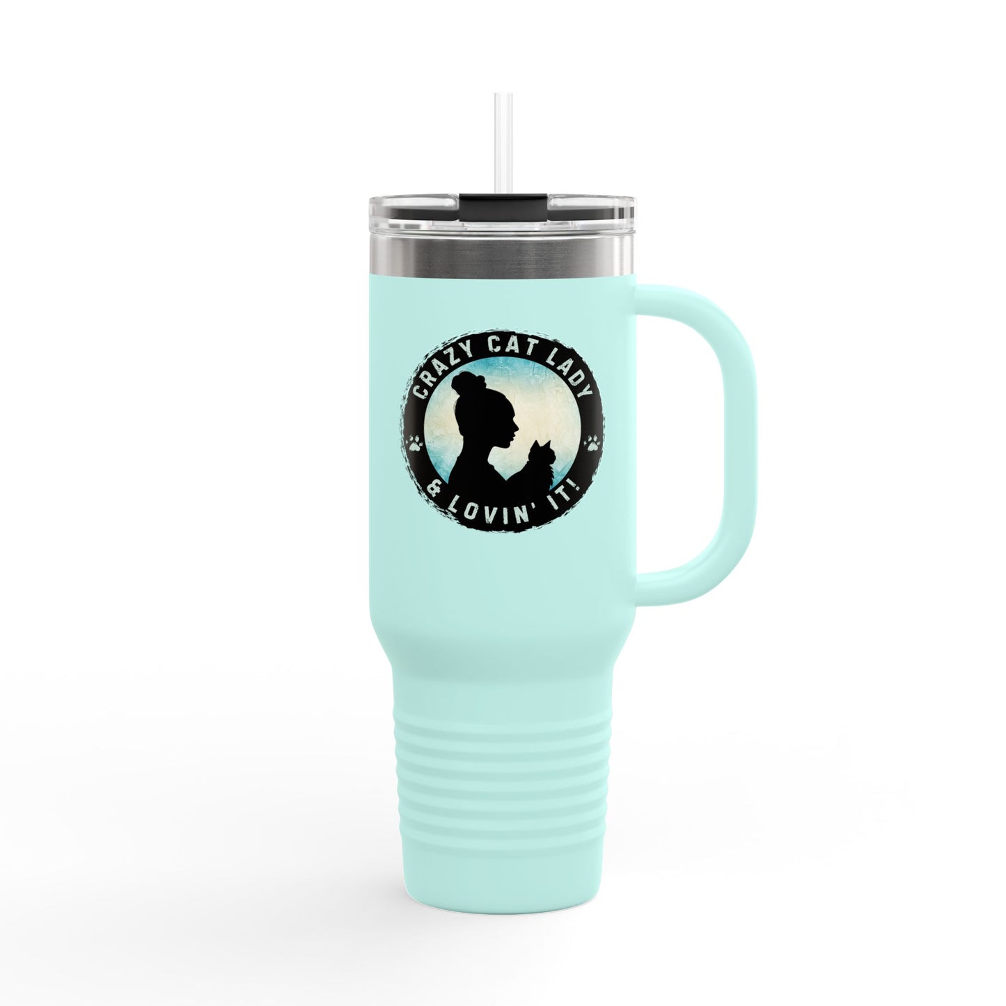 Crazy Cat Lady Insulated Travel Mug - 40oz - Perfect Gift for Cat Lovers