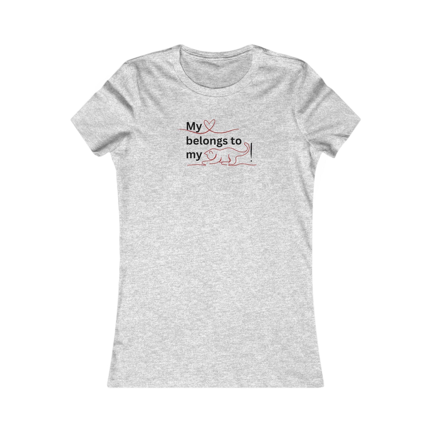 My Heart Belongs to my Cat Women's Favorite Tee