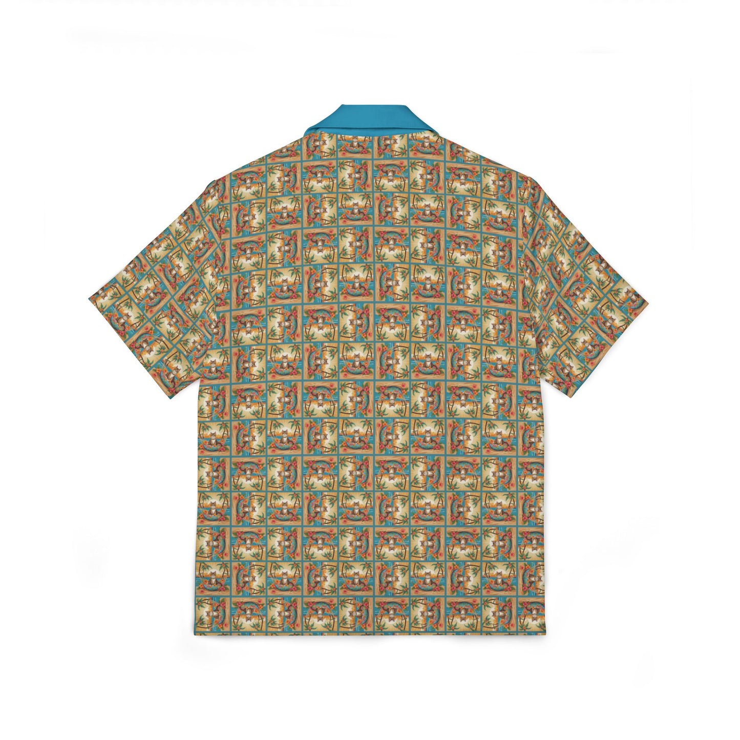 Aloha Cat Men's Hawaiian Camp Shirt