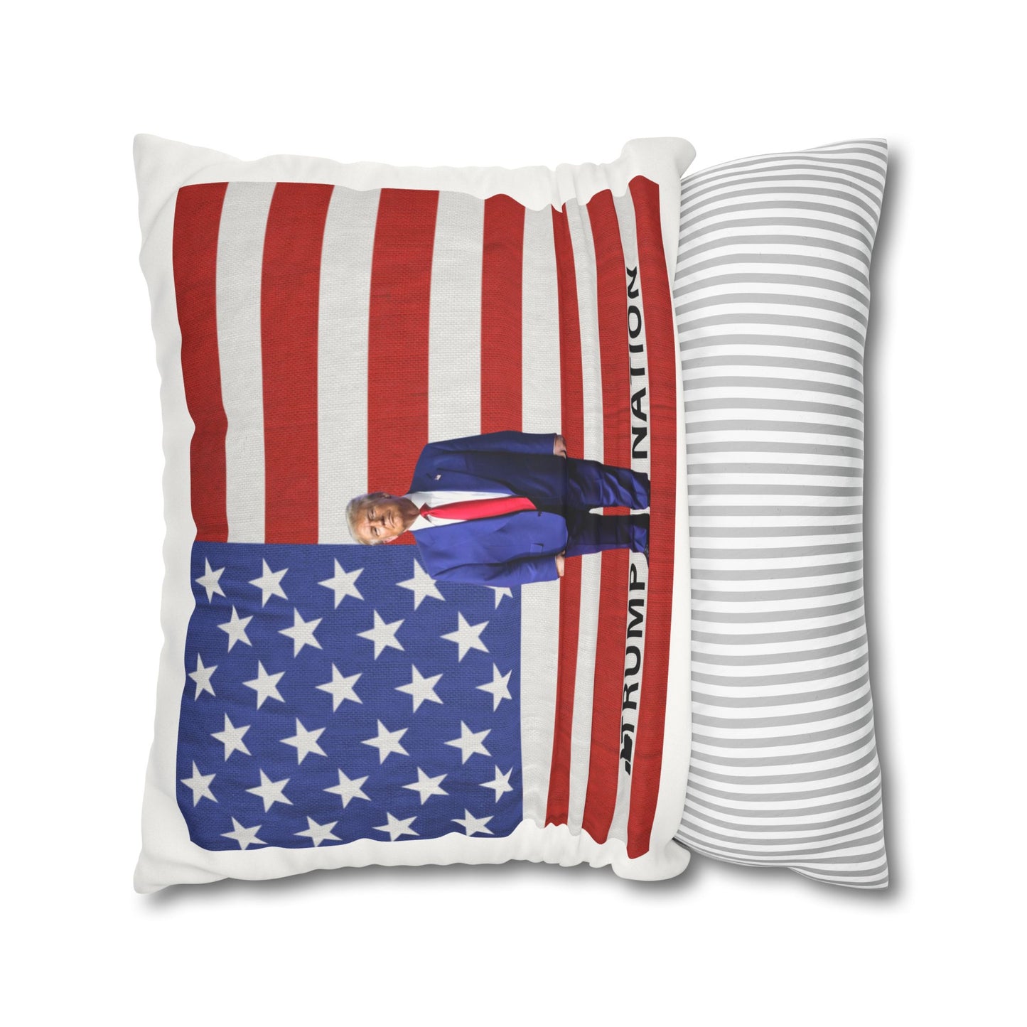 Patriotic Faux Suede Pillowcase – Trump Nation Design