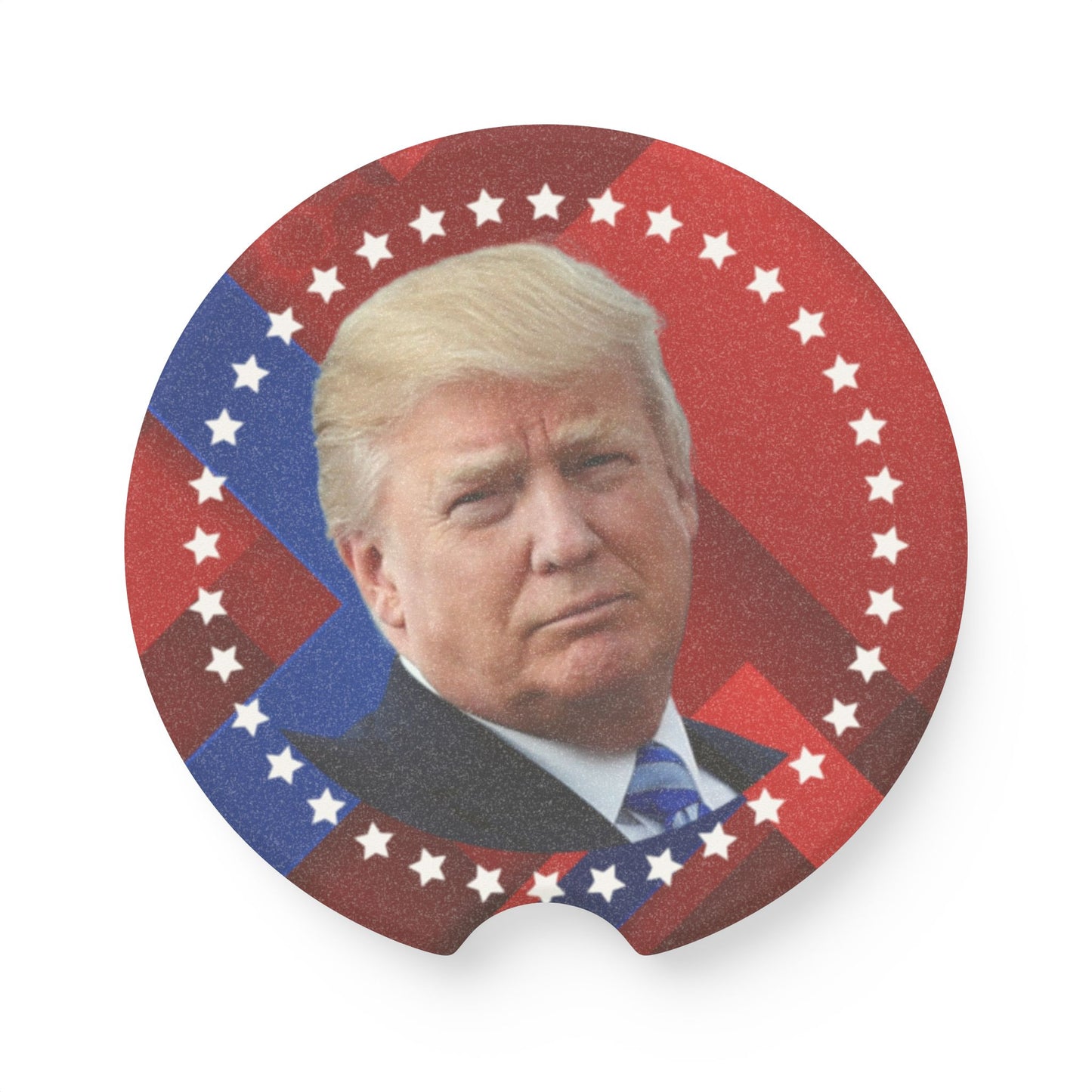 Patriotic Soapstone Car Coaster - Trump Design