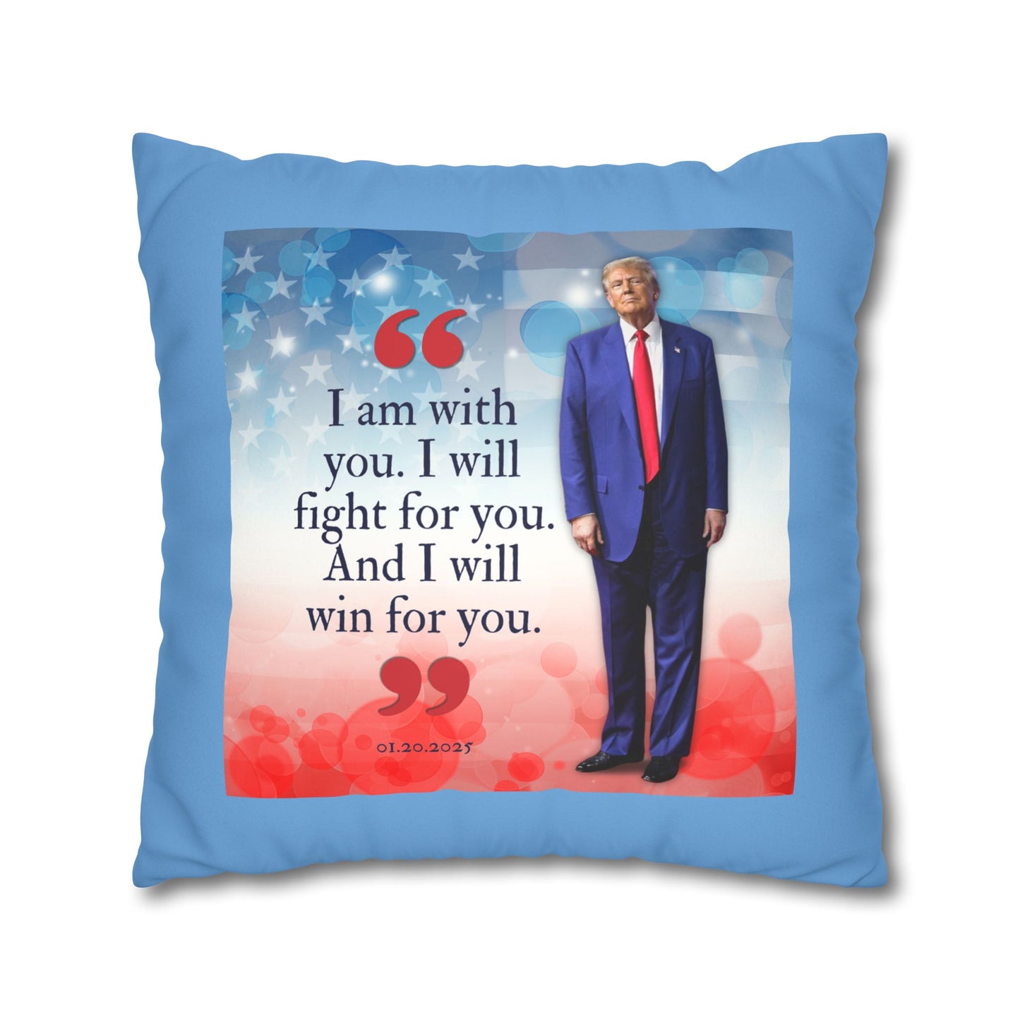 Trump Quote Faux Suede Pillowcase