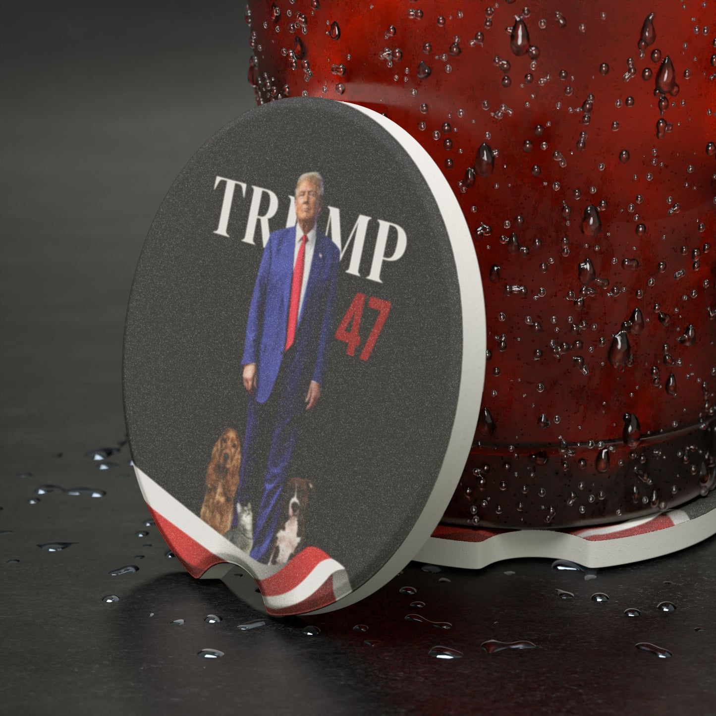 Trump 47 Soapstone Car Coaster