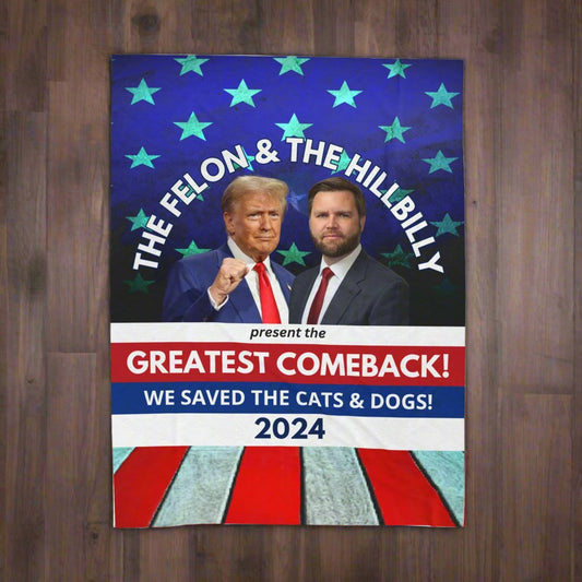 Felon & Hillbilly Greatest Comeback Velveteen Plush Blanket