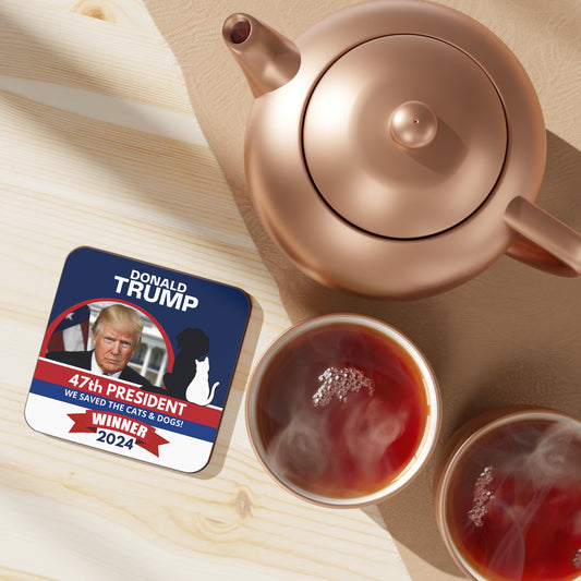 Trump 47th President Hardboard Back Coaster