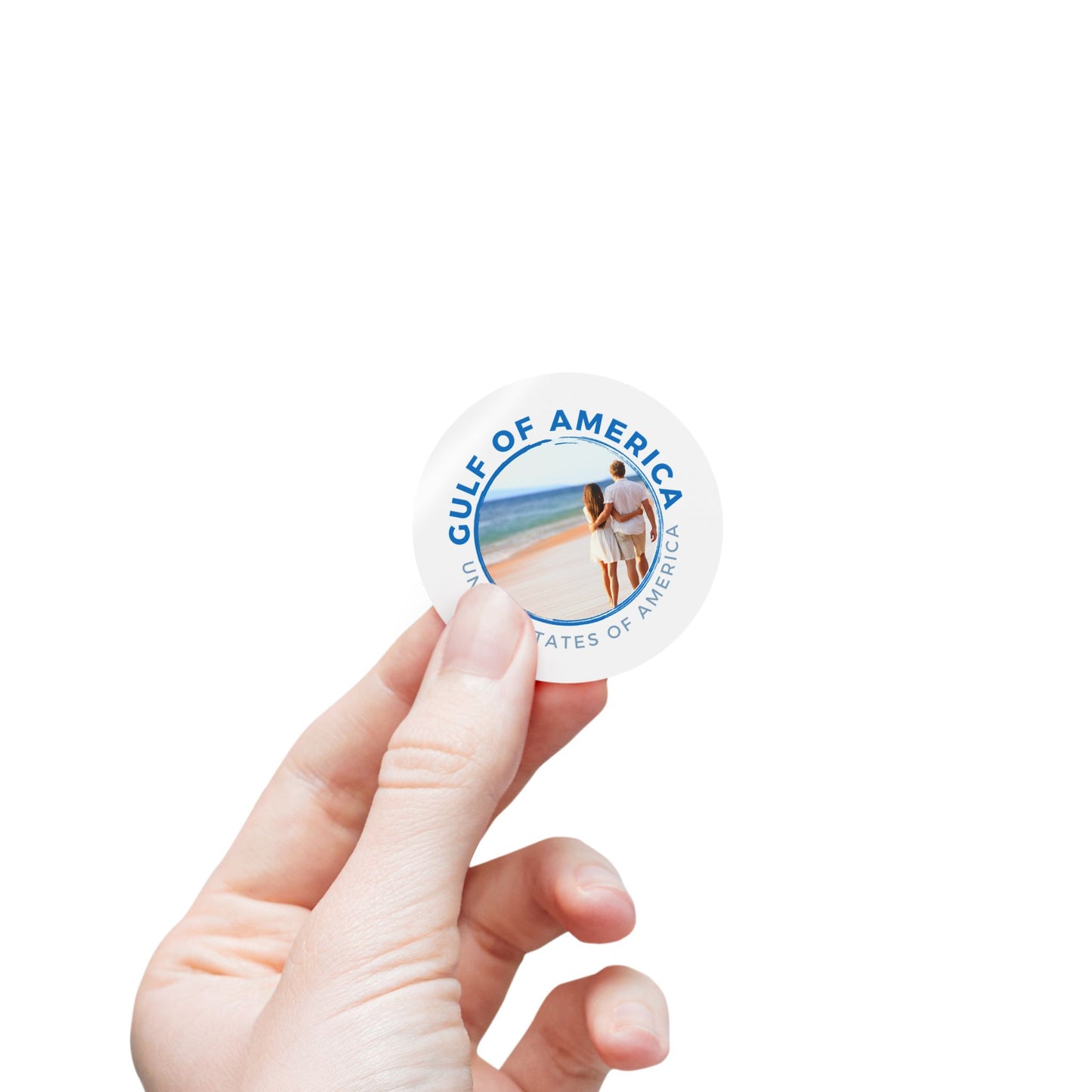 Gulf of America Round Sticker Labels - Coastal Vibes for Events & Gifts