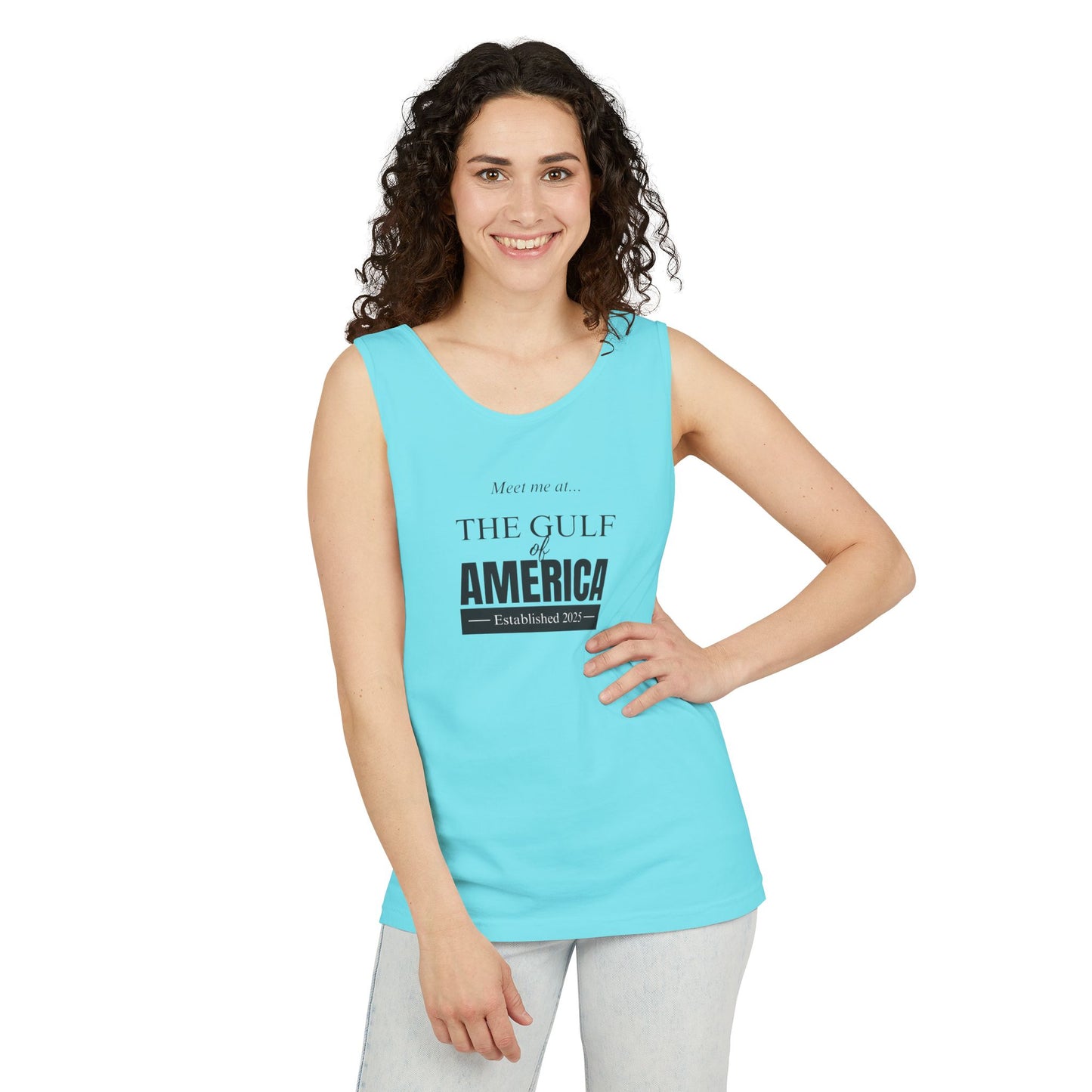 Gulf of America Unisex Garment-Dyed Tank Top - Relaxed Summer Vibes