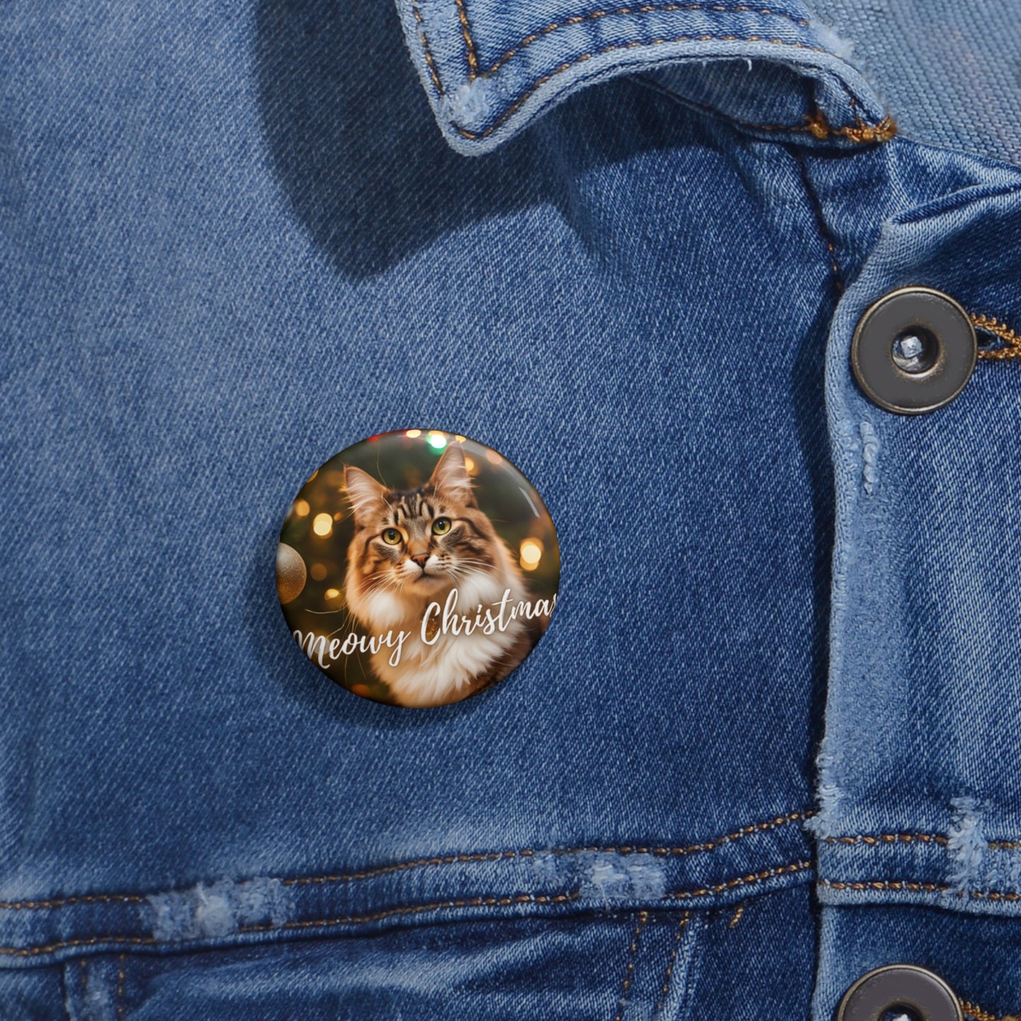 Meowy Christmas Pin Buttons