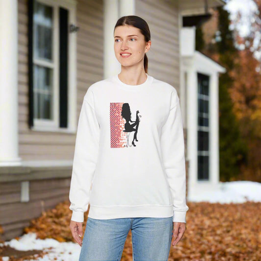 Poised Cat Lady Heavy Blend™ Crewneck Sweatshirt