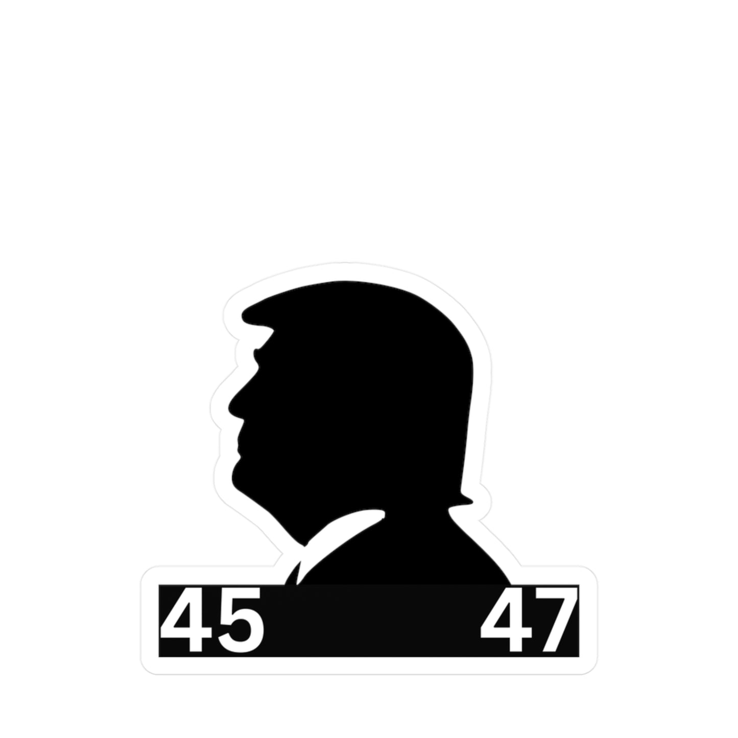 Trump 45 47 Silhouette Sticker for Home Decor