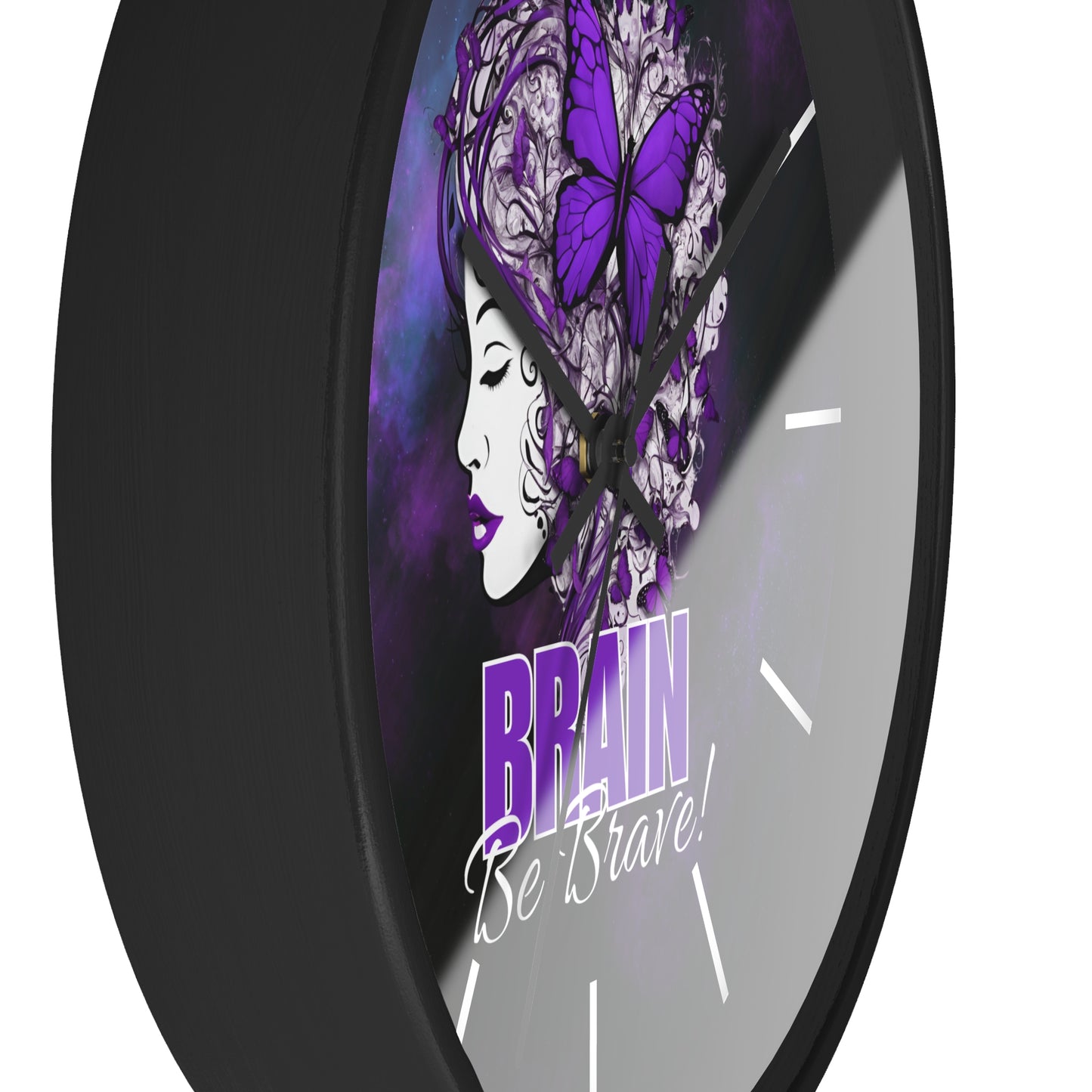 Beautiful Brain Be Brave Wall Clock