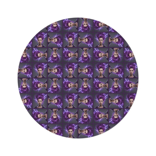 Brainstorm Round Rug for Epilepsy Awareness