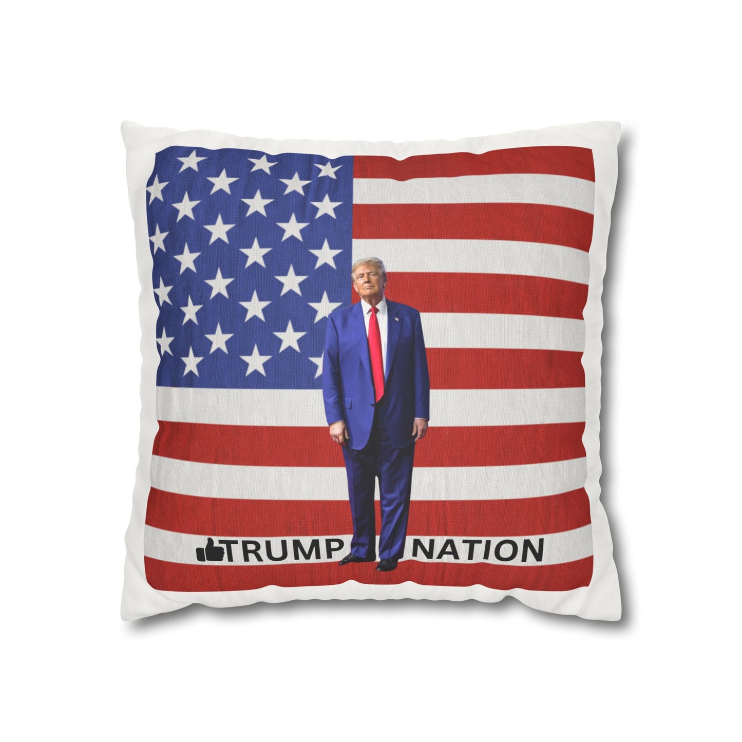 Patriotic Faux Suede Pillowcase – Trump Nation Design