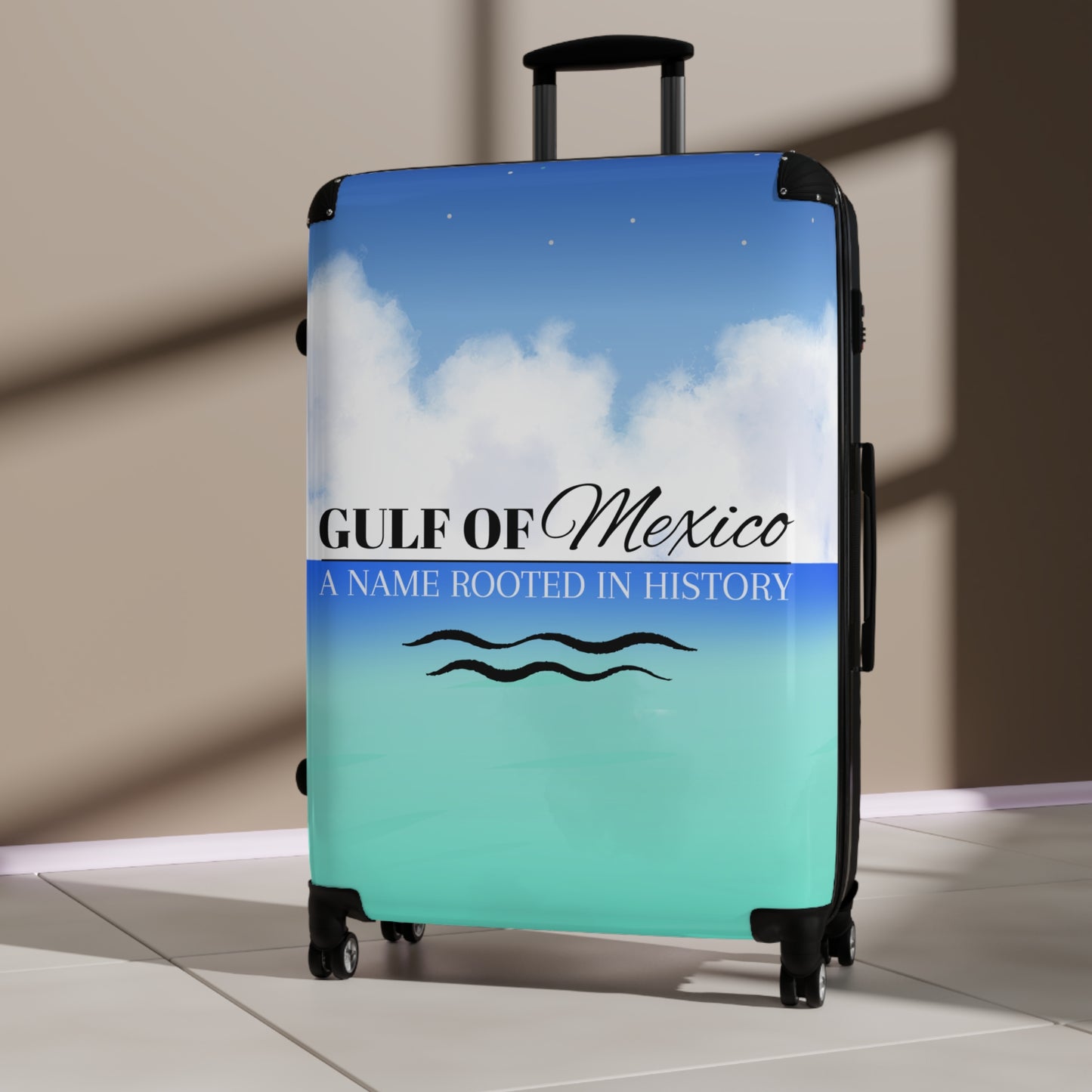 Gulf of Mexico Travel Suitcase - Stylish Luggage with Historical Design