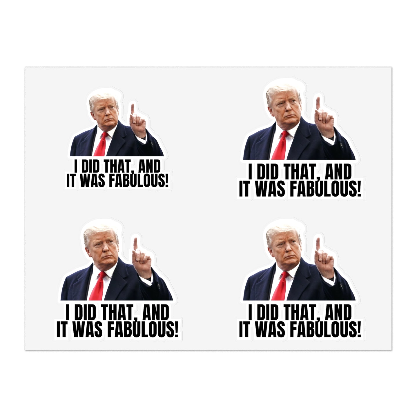 Fabulous President-Inspired Sticker Sheet Bundle - 10 Fun, Colorful Stickers with Humor