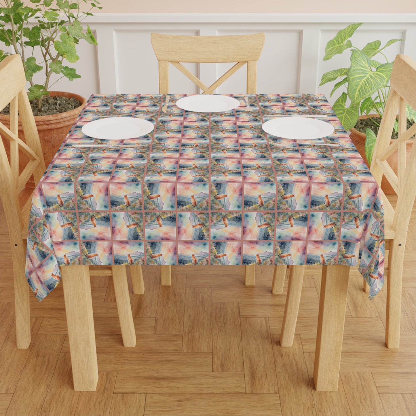 Watercolor Kitty Tablecloth