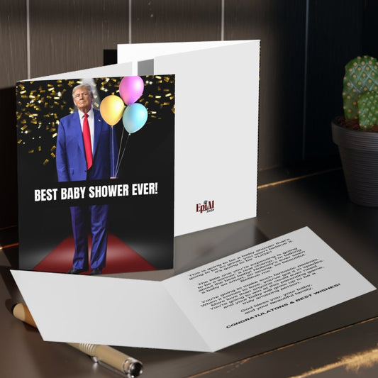 Donald Trump Baby Shower Greeting Cards (8, 16, and 24 pcs)