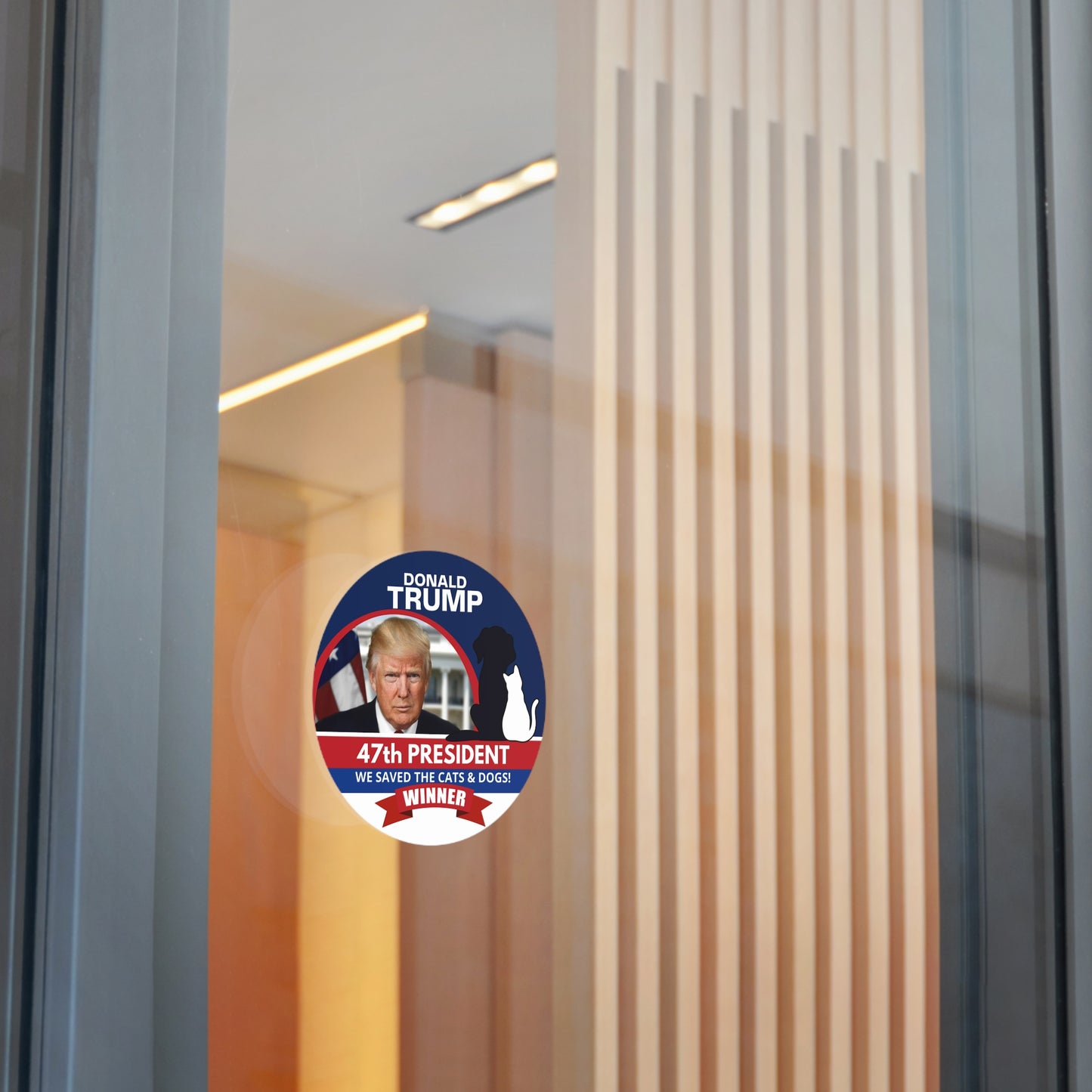 Trump 47th President Round Vinyl Stickers