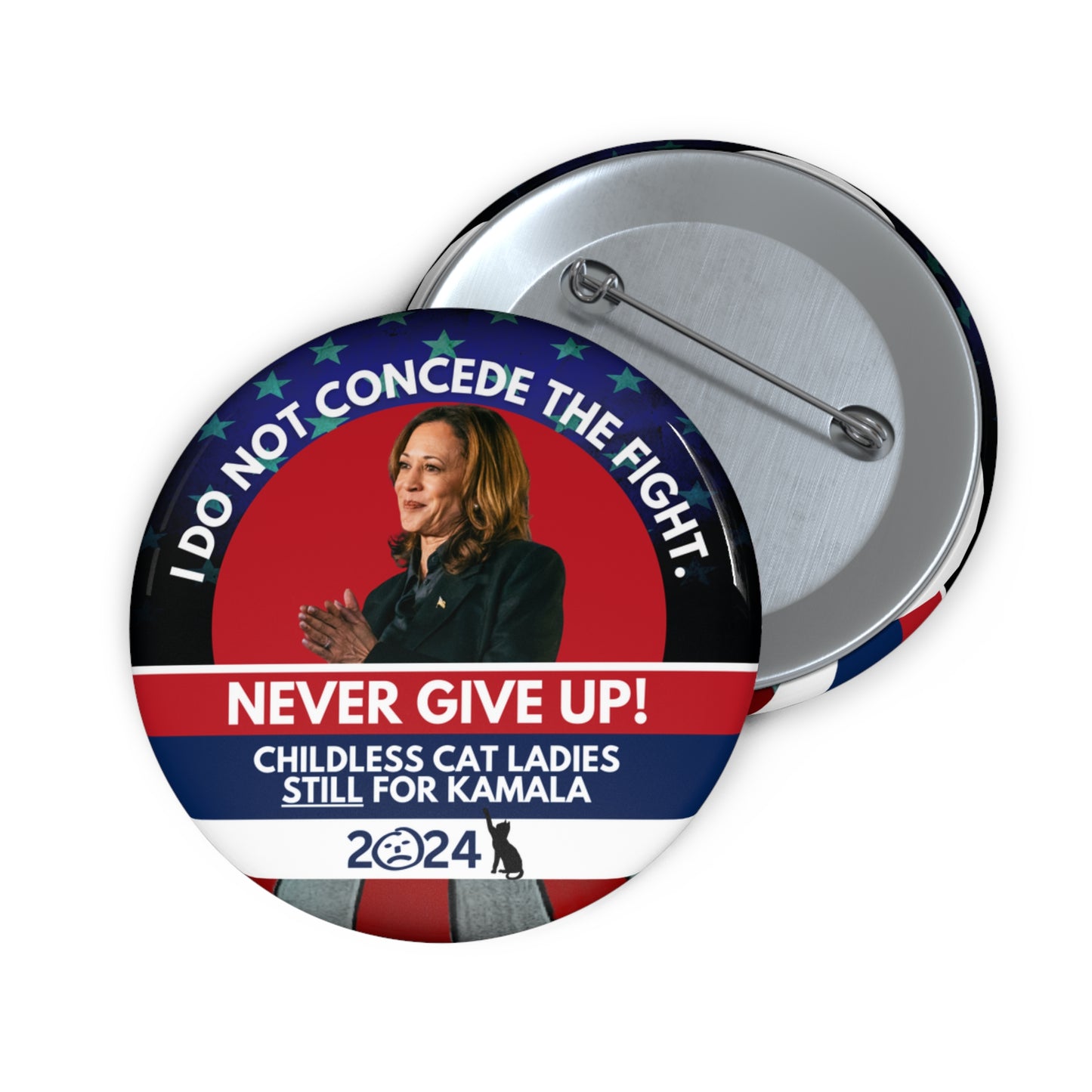 Never Give Up - Kamala Pin Buttons