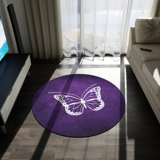 Epilepsy Awareness Round Rug - End the Stigma