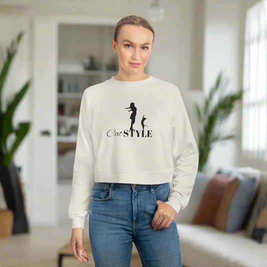 Cat Style Women's Cropped Fleece Pullover