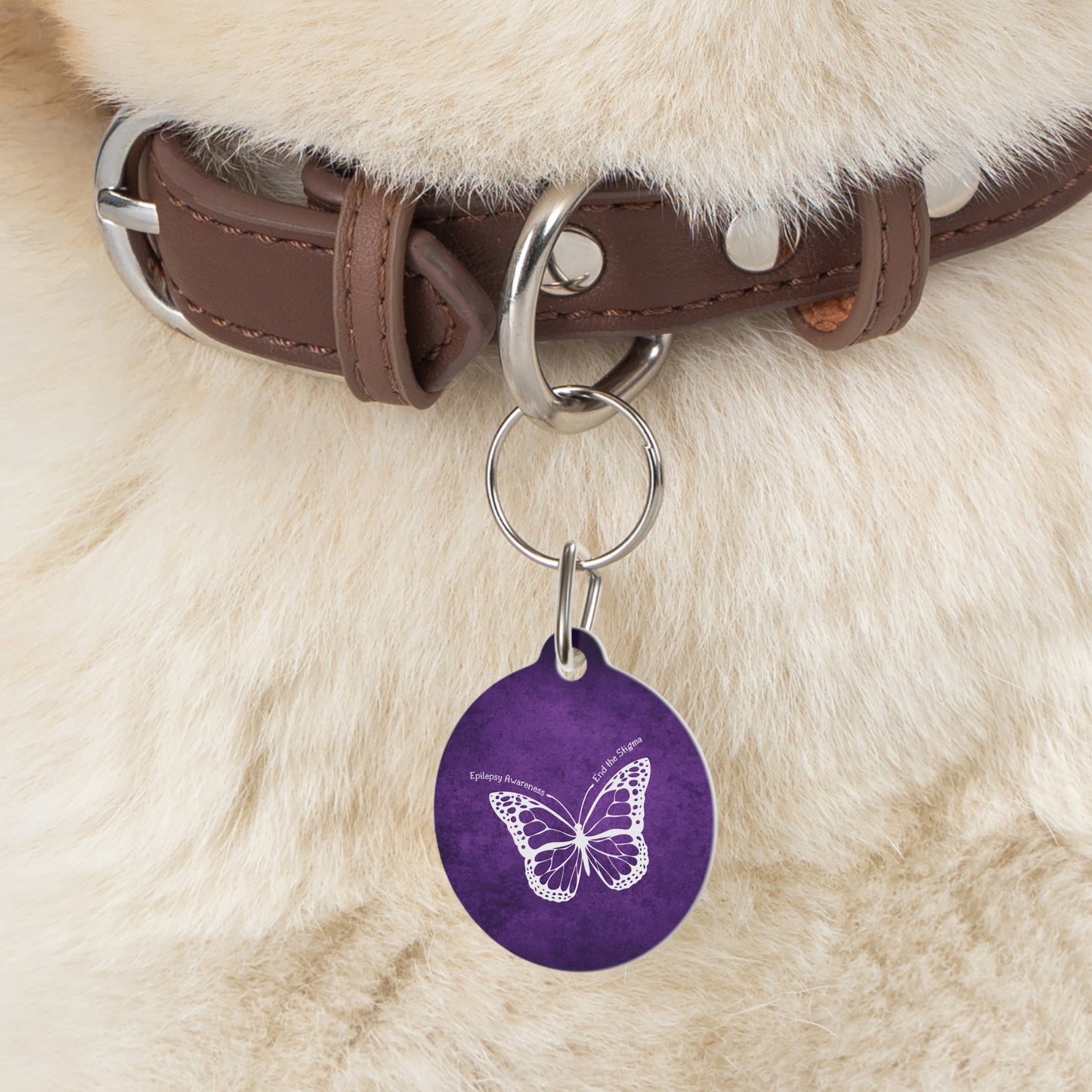 Epilepsy Awareness Pet Tag - Butterfly Design