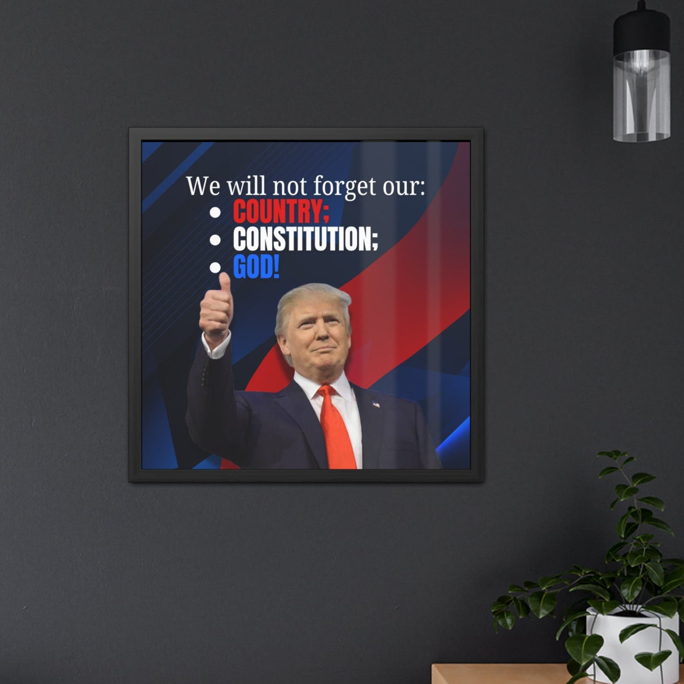 Trump Country Constitution God Framed Posters