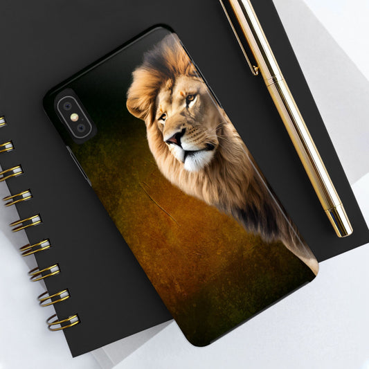 Majestic Lion Tough Phone Case - Durable Protection for Wildlife Lovers