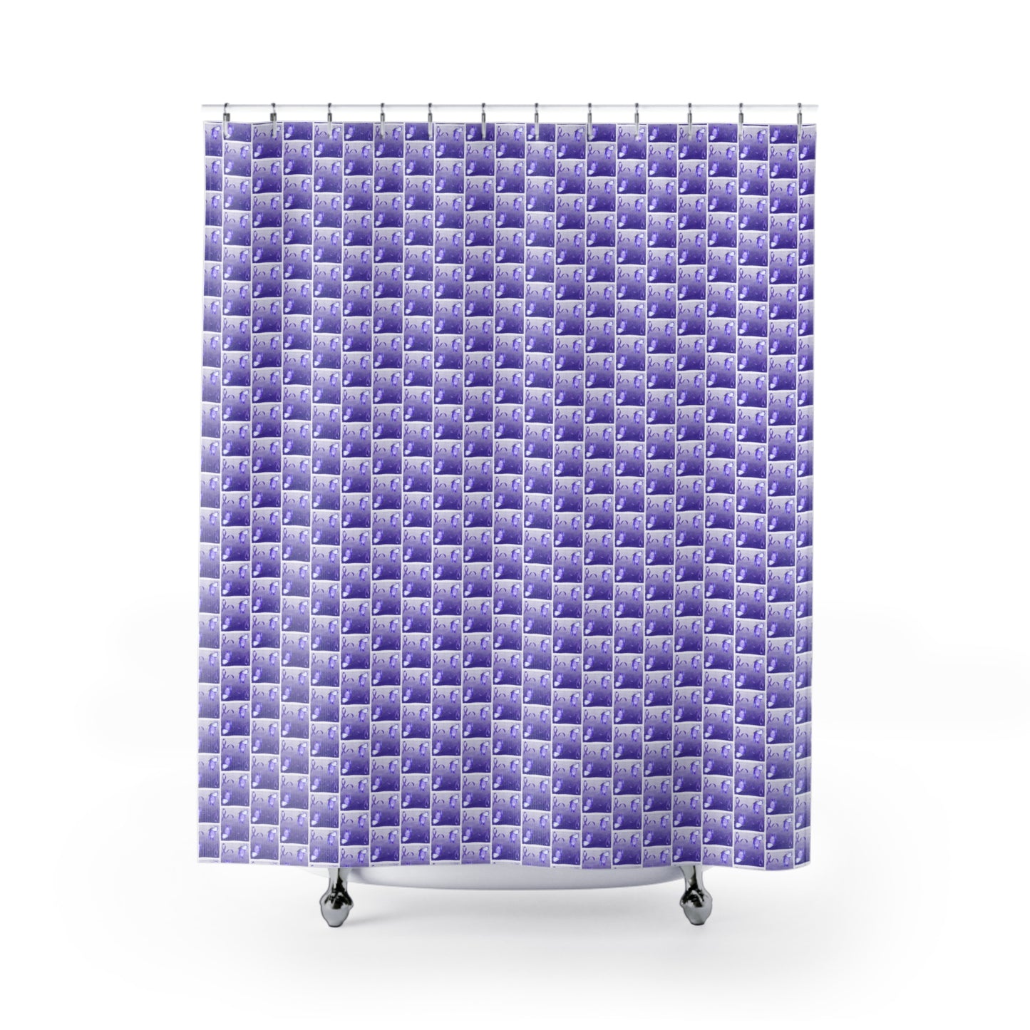 Purple Ribbon Epilepsy Awareness Shower Curtains