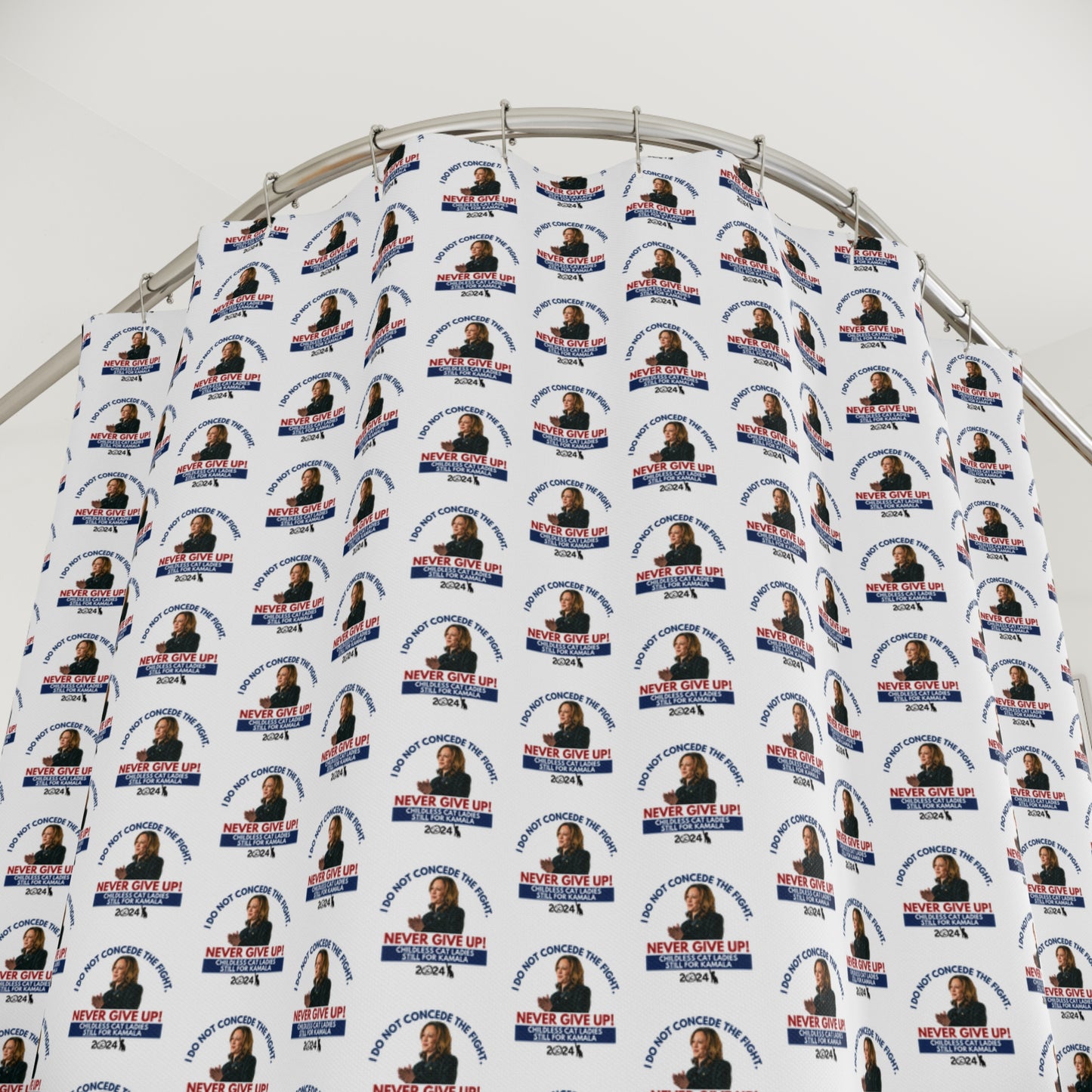 Kamala Never Give Up Shower Curtains