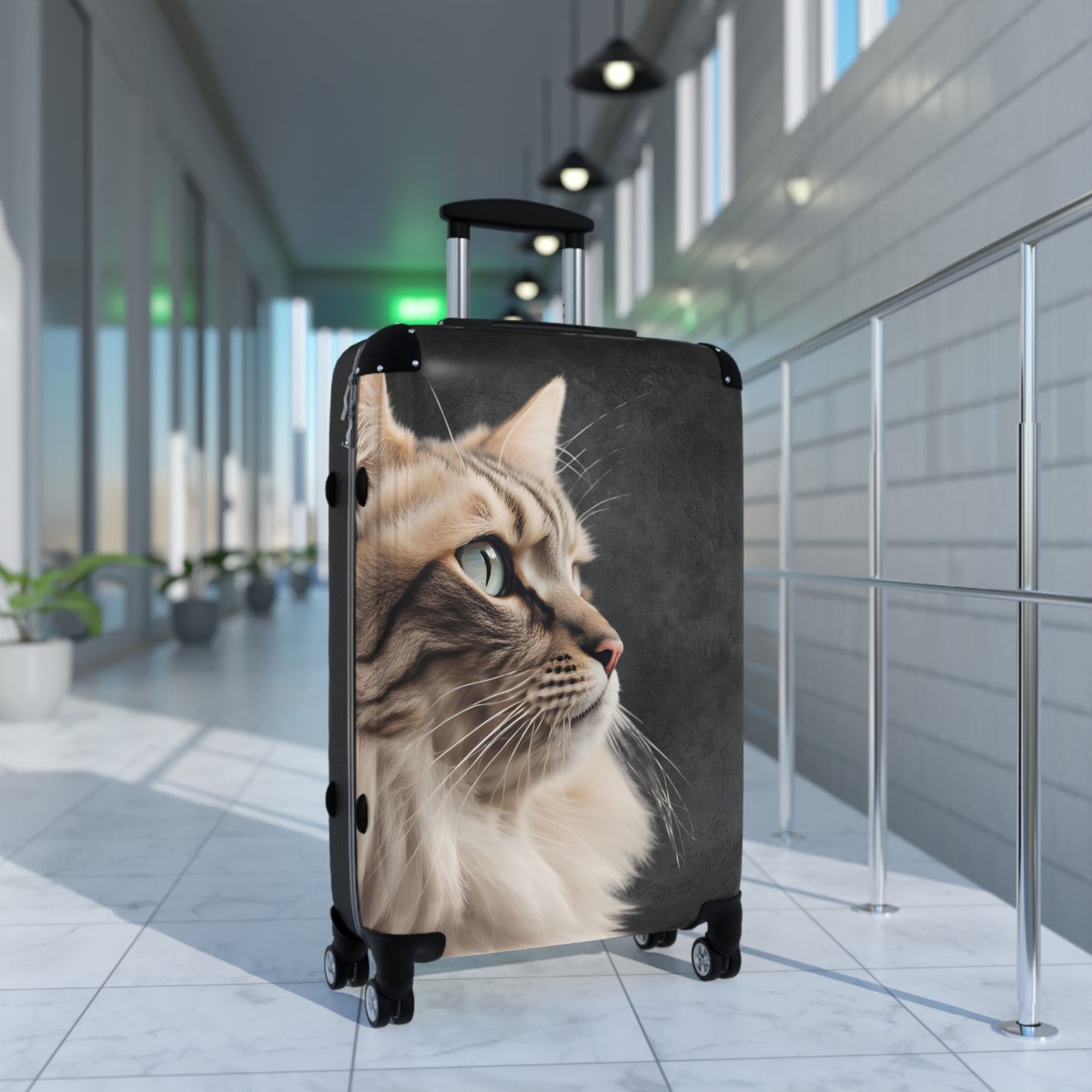 Cat Lover's Suitcase - Stylish Pet-Themed Luggage for Travel