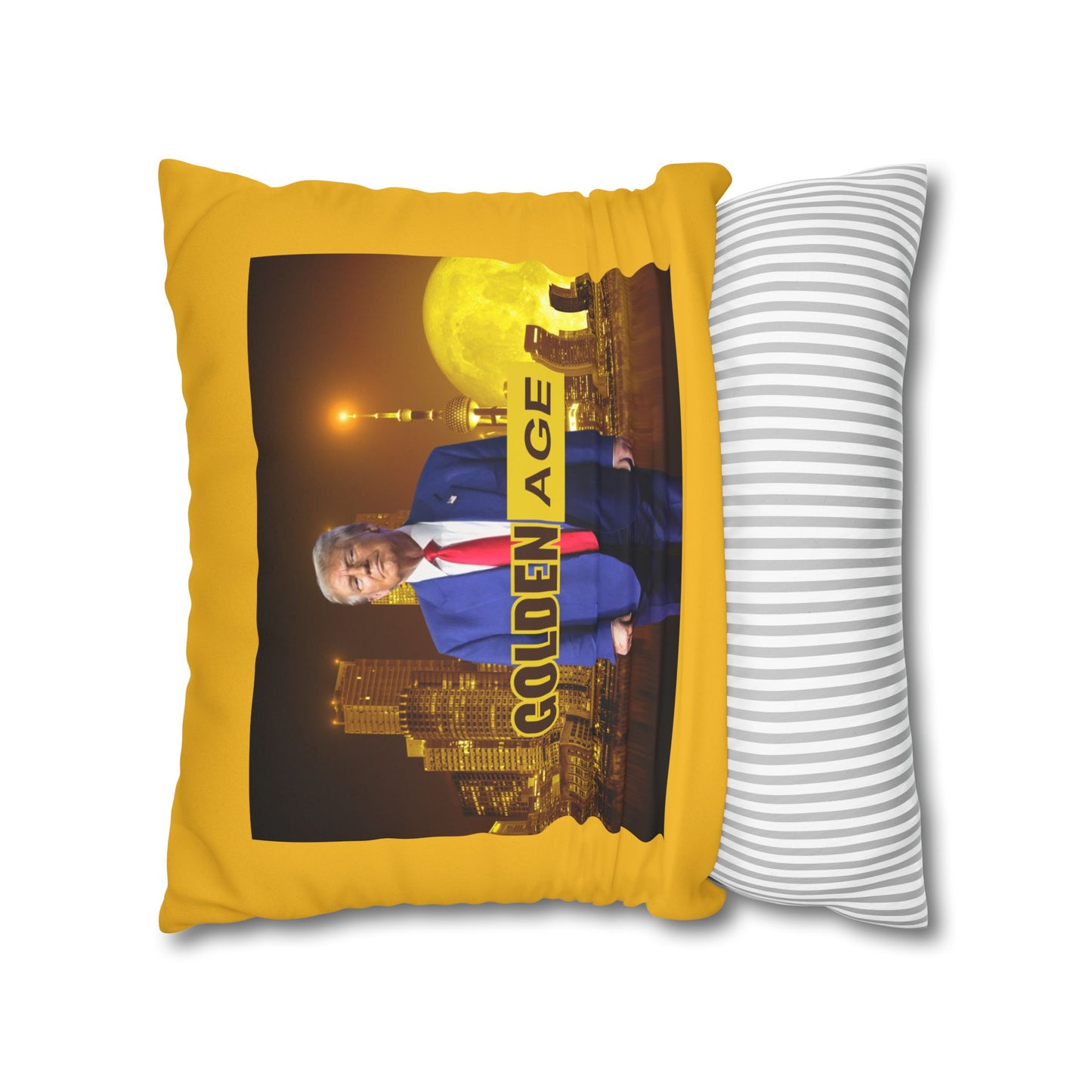 Golden Age Faux Suede Pillowcase - Unique Home Decor for Political Enthusiasts