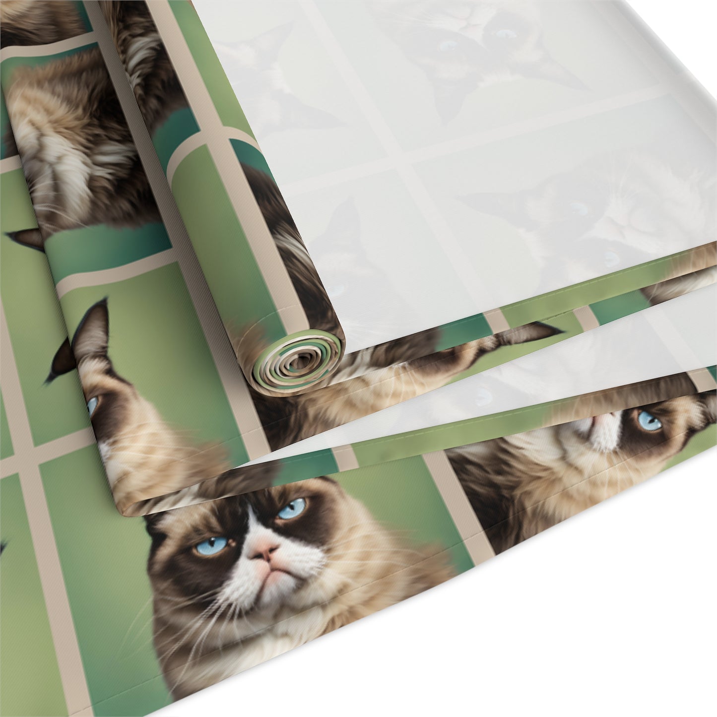 Whimsical Cat Print Table Runner - Perfect for Cat Lovers and Home Decor