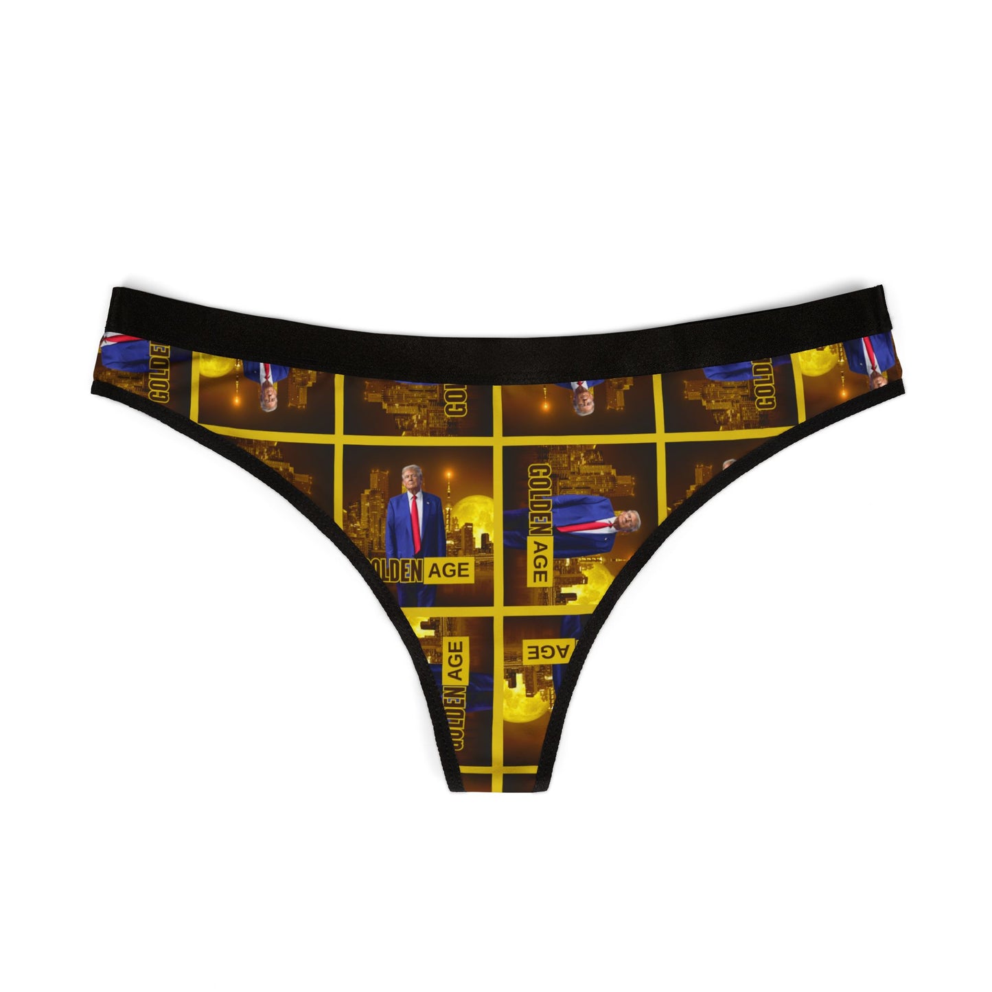 Trump Golden Age Pattern Women's Thongs