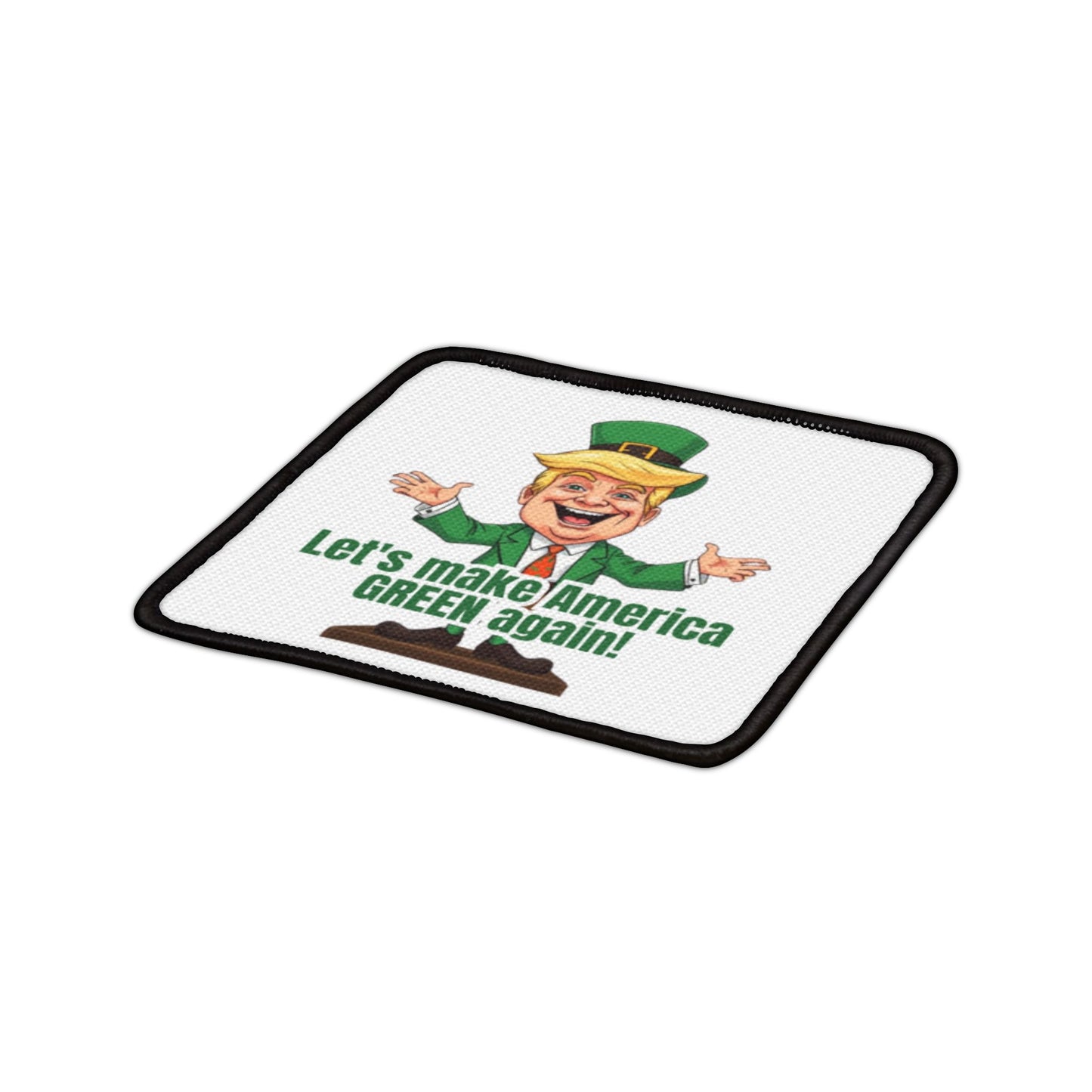 Fun Iron-On Patches - 'Let's Make America GREEN Again!' for St. Patrick's Day