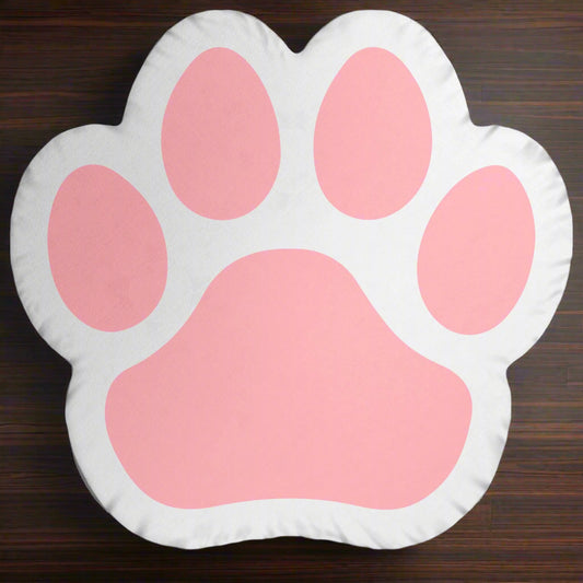 Pink Kitty Paw Shaped Pillow