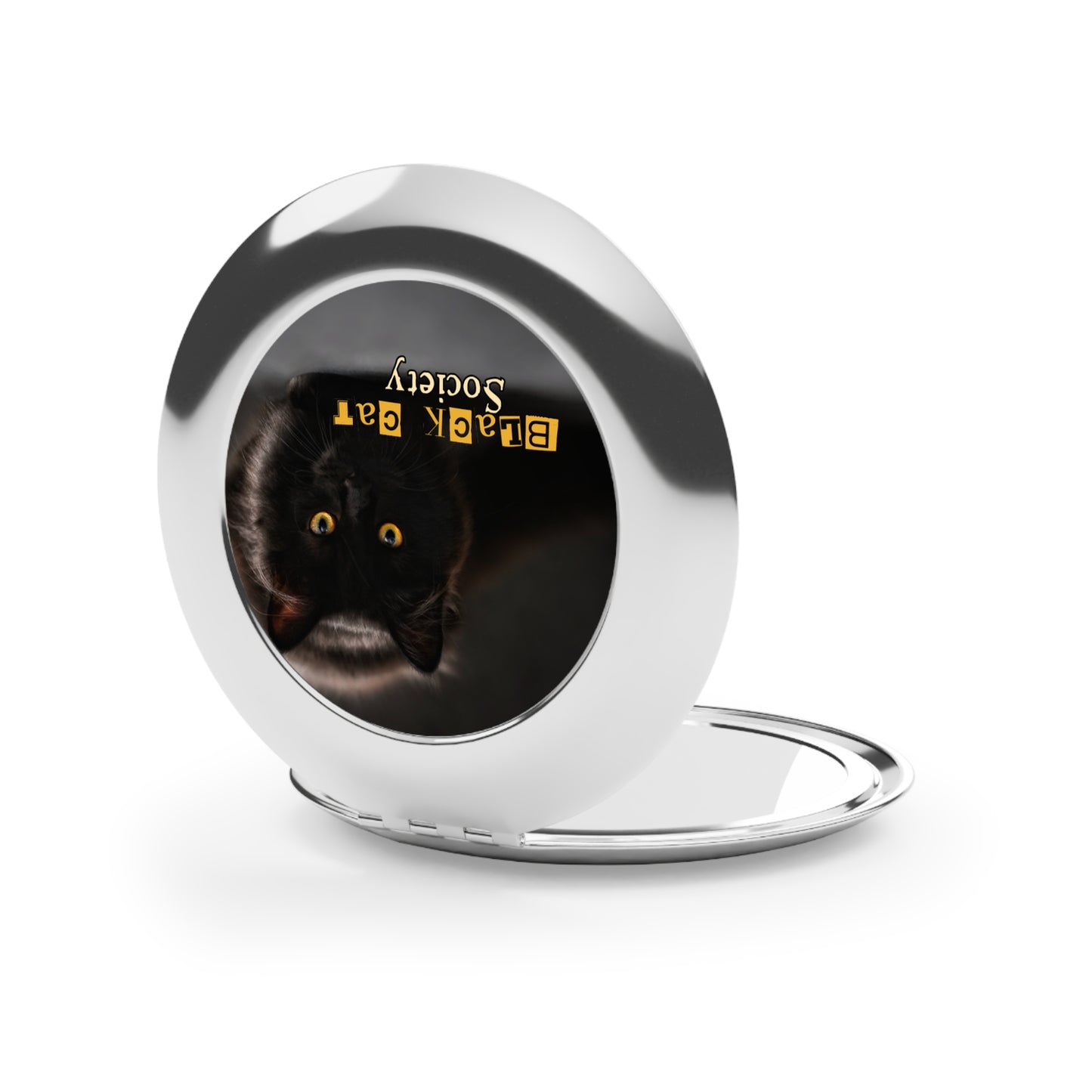 Black Cat Society Compact Travel Mirror