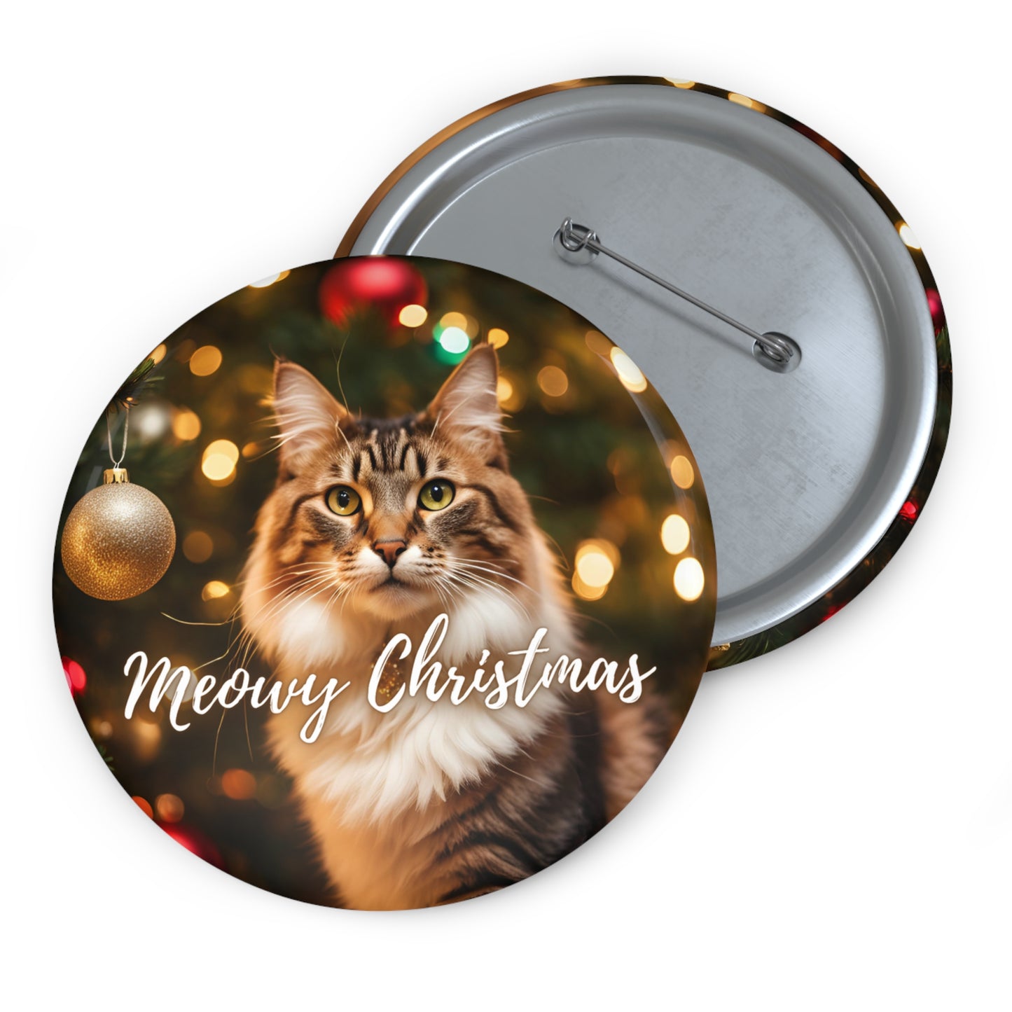 Meowy Christmas Pin Buttons