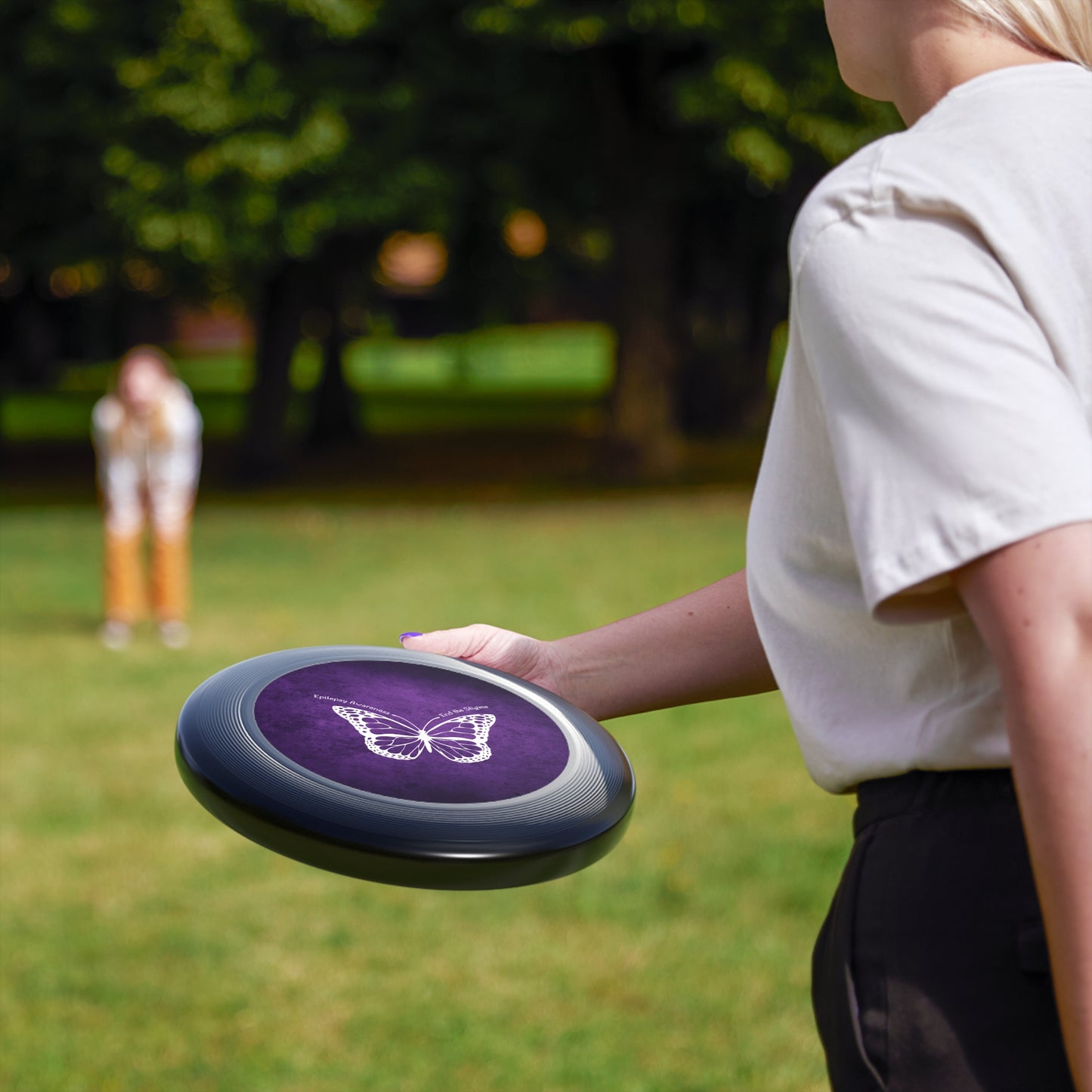 Epilepsy Awareness Frisbee - End the Stigma Butterfly Design