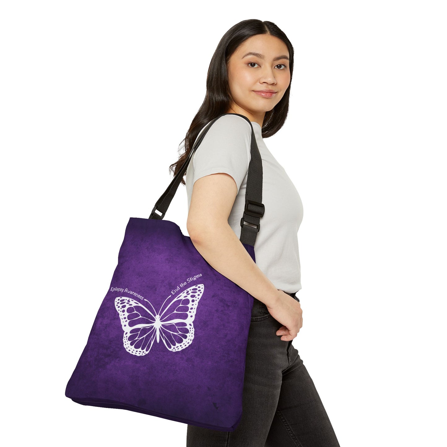 Epilepsy Awareness Adjustable Tote Bag - End the Stigma