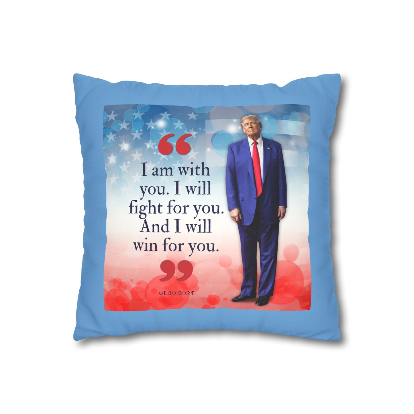 Trump Quote Faux Suede Pillowcase