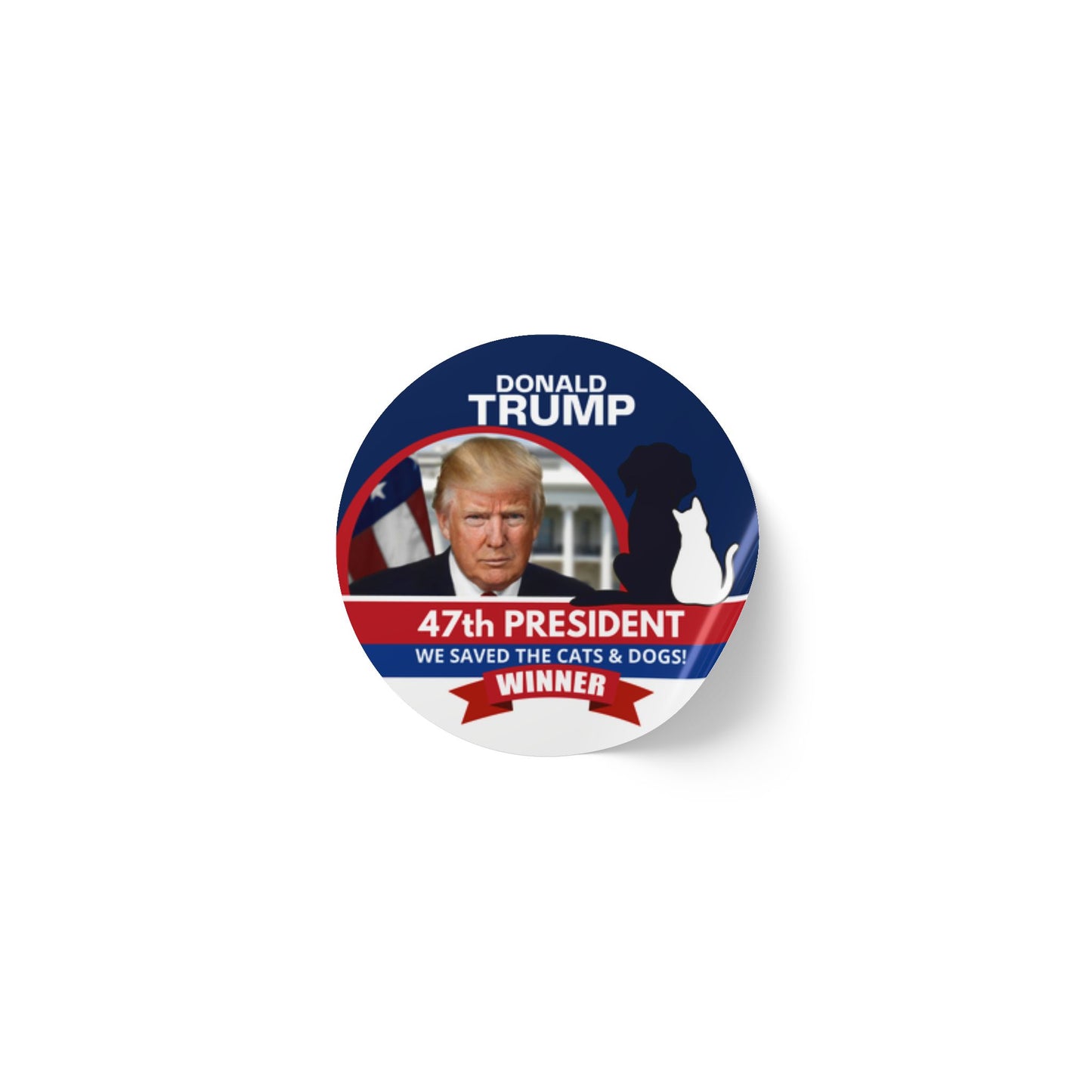 Trump 47th President Round Sticker Label Rolls