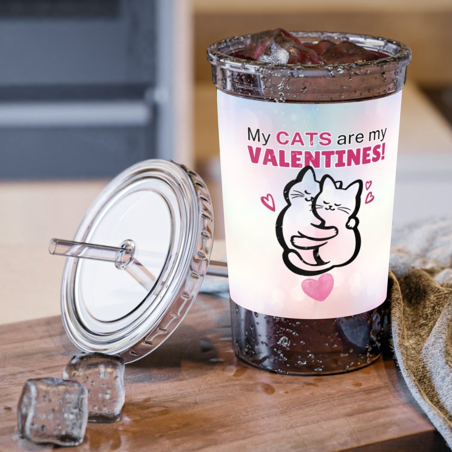 My Cats are my Valentines Suave Acrylic Cup